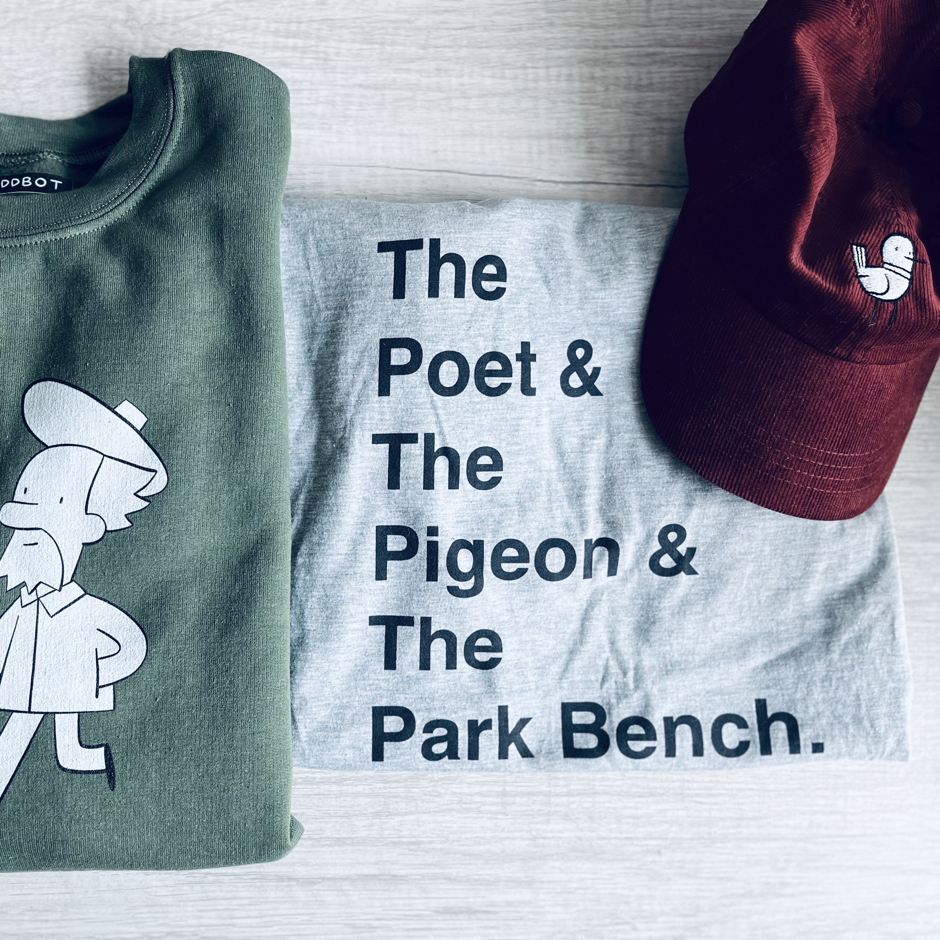 T-shirt - The Poet & The Pigeon & The Park Bench  product thumbnail image T-shirt - The Poet & The Pigeon & The Park Bench  product thumbnail image