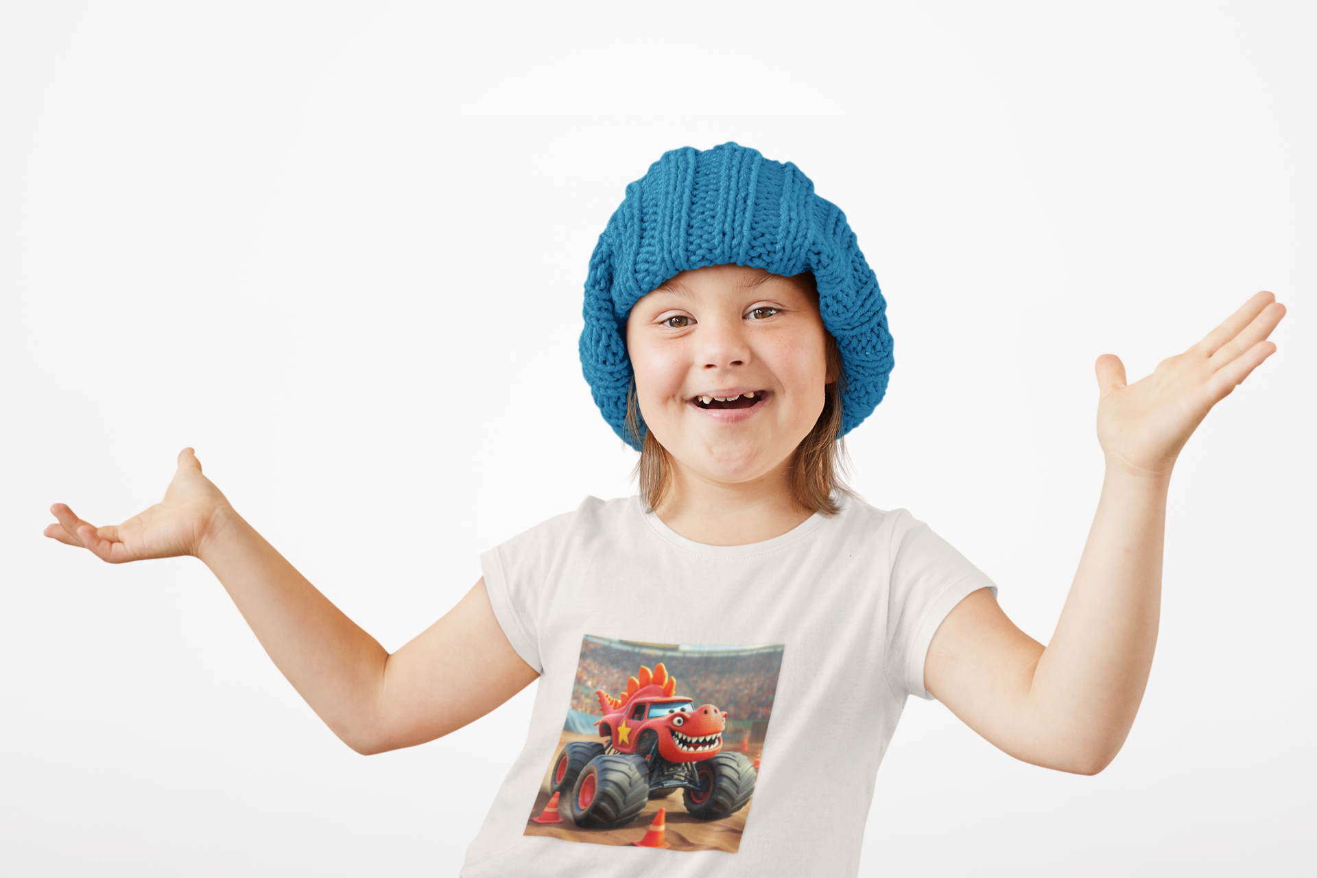 Mega Mohawk Monster Truck Shirt - Unisex Toddler Tee - Fun Kids Shirt, Birthday Gift, Playtime Outfit, Adventure Wear, Cartoon Gift product thumbnail image