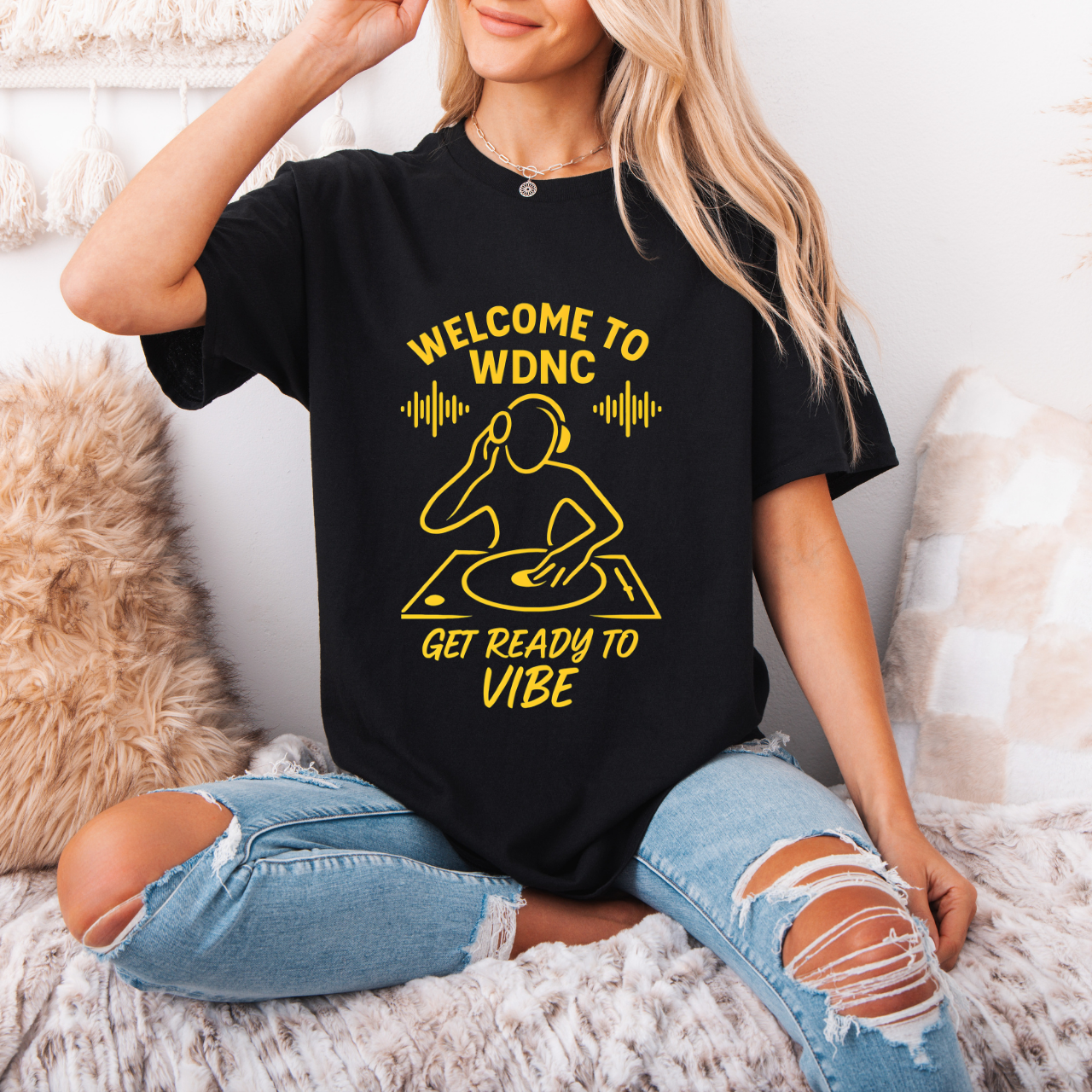 WDNC Club Shirt Vibe Ready Unisex T-Shirt for DJs and Music Lovers WDNC Club Shirt Vibe Ready Unisex T-Shirt for DJs and Music Lovers