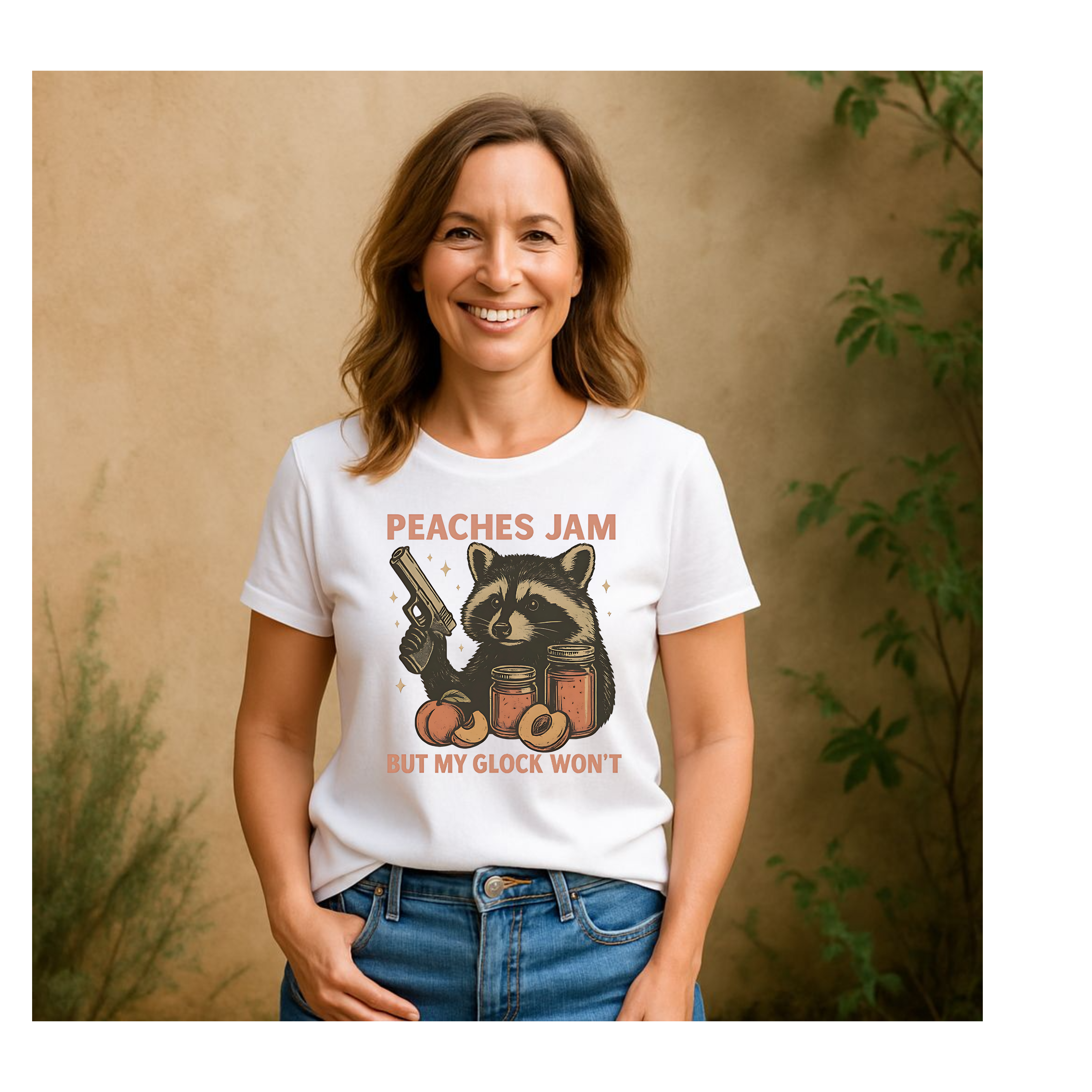 Trendy Cute Raccoon Humor Unisex Garment-Dyed T-shirt