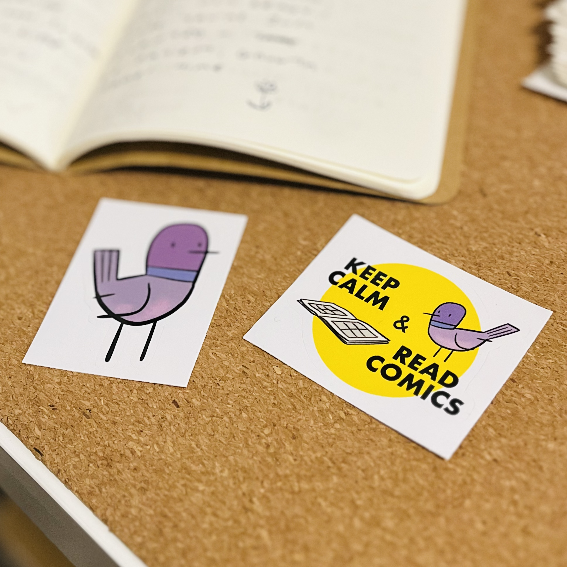 Keep Calm and Read Comics Pigeon Sticker product thumbnail image Keep Calm and Read Comics Pigeon Sticker product thumbnail image