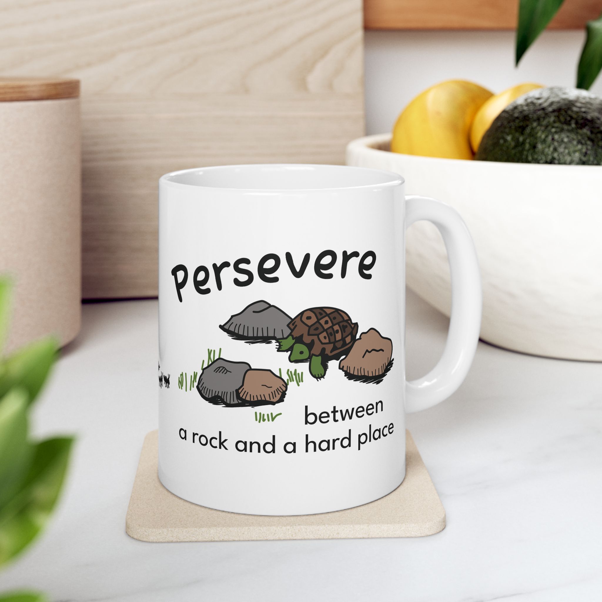 Persevere Inspirational Doodle Mug Persevere Inspirational Doodle Mug