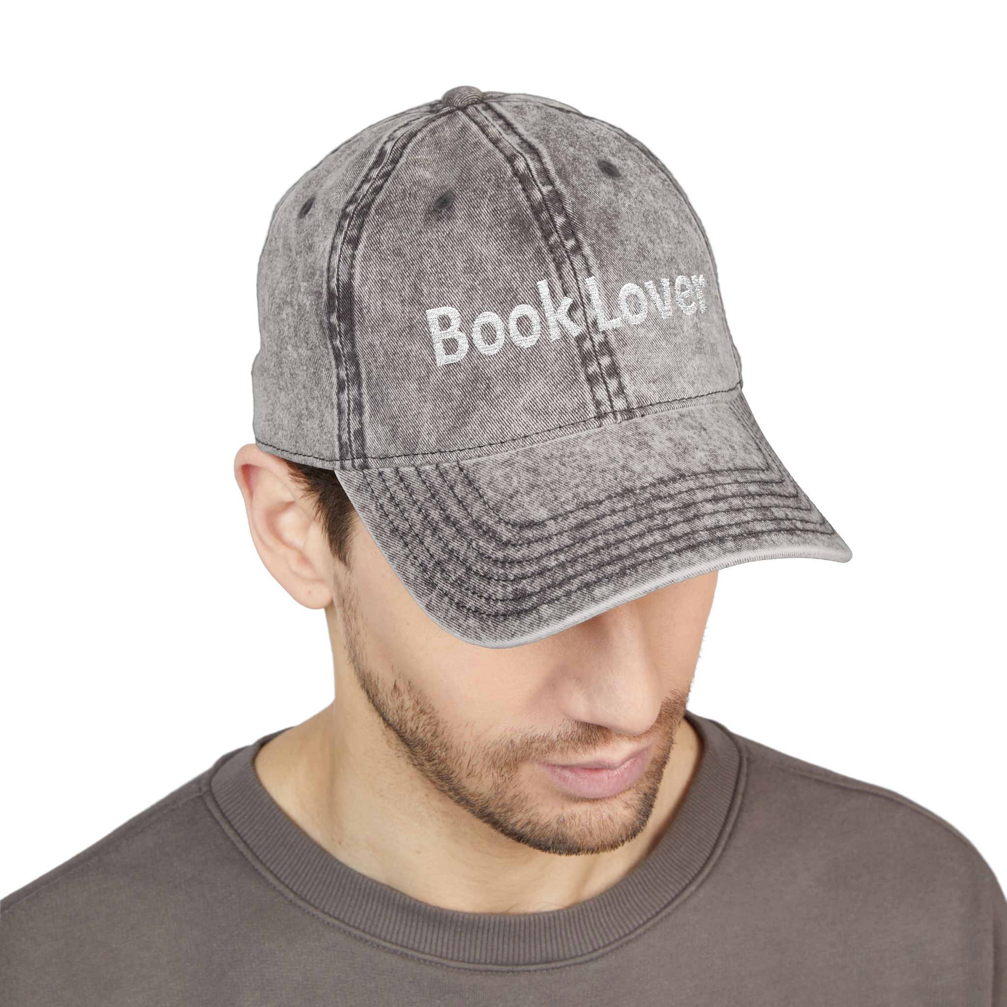 "Book Lover" Embroidered Vintage Cap - Unisex Design