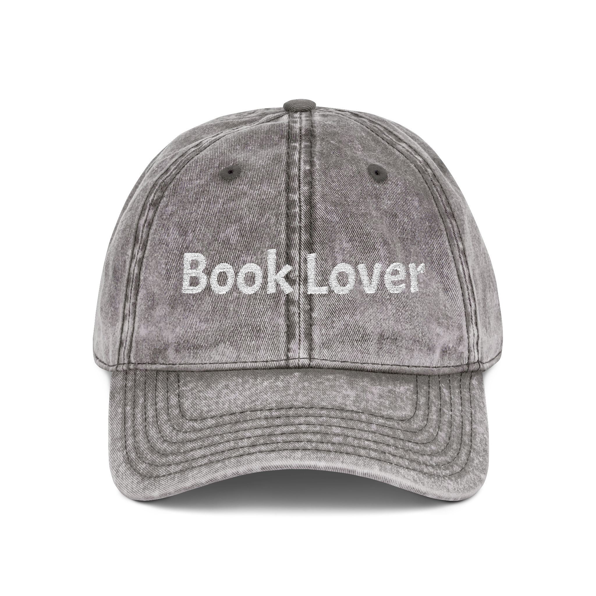 "Book Lover" Embroidered Vintage Cap - Unisex Design product thumbnail image "Book Lover" Embroidered Vintage Cap - Unisex Design product thumbnail image