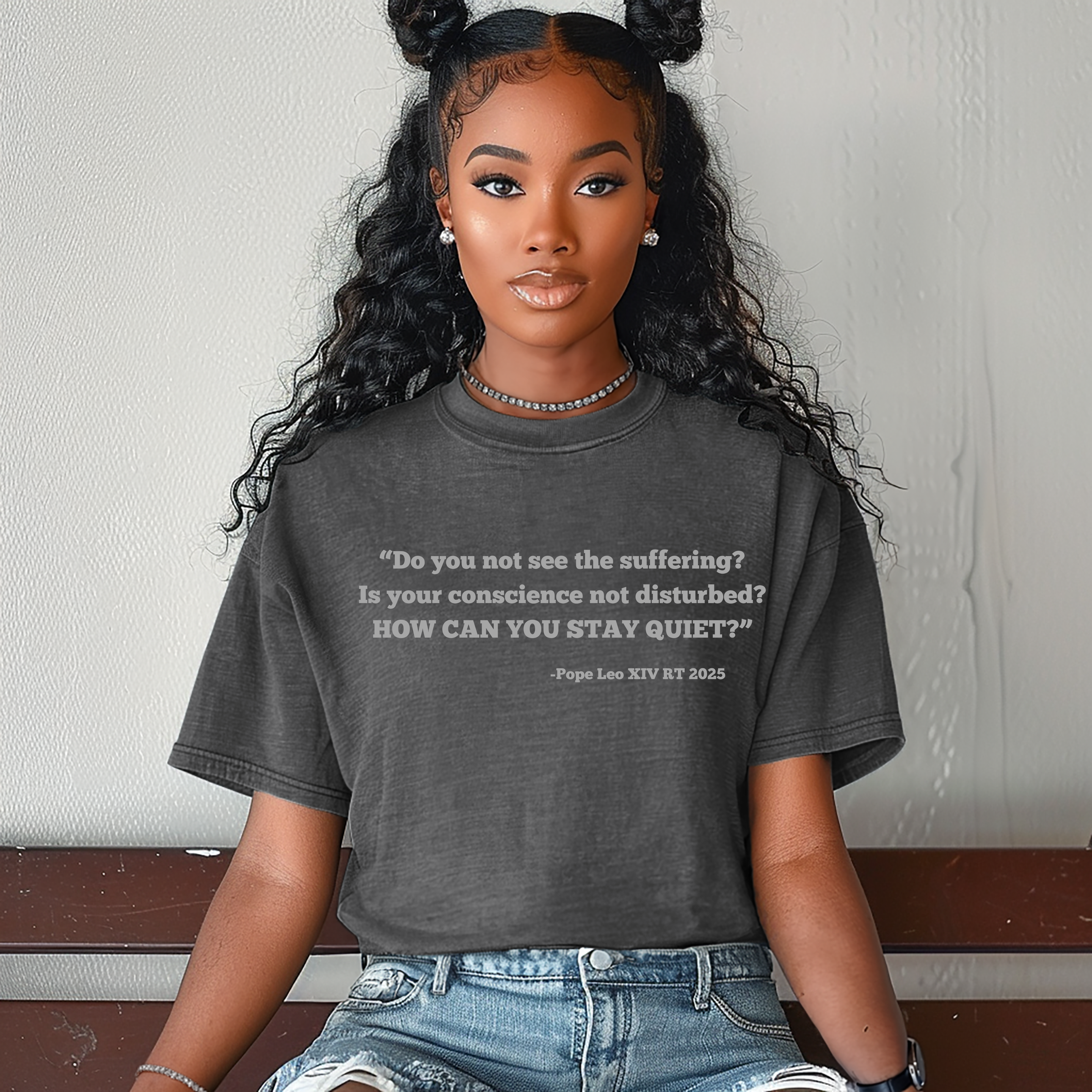 DON’T BE QUIET t-shirt, NO KINGS, Christian, Catholic, peace, political, Activism, Unisex Garment-Dyed T-shirt product thumbnail image DON’T BE QUIET t-shirt, NO KINGS, Christian, Catholic, peace, political, Activism, Unisex Garment-Dyed T-shirt product thumbnail image