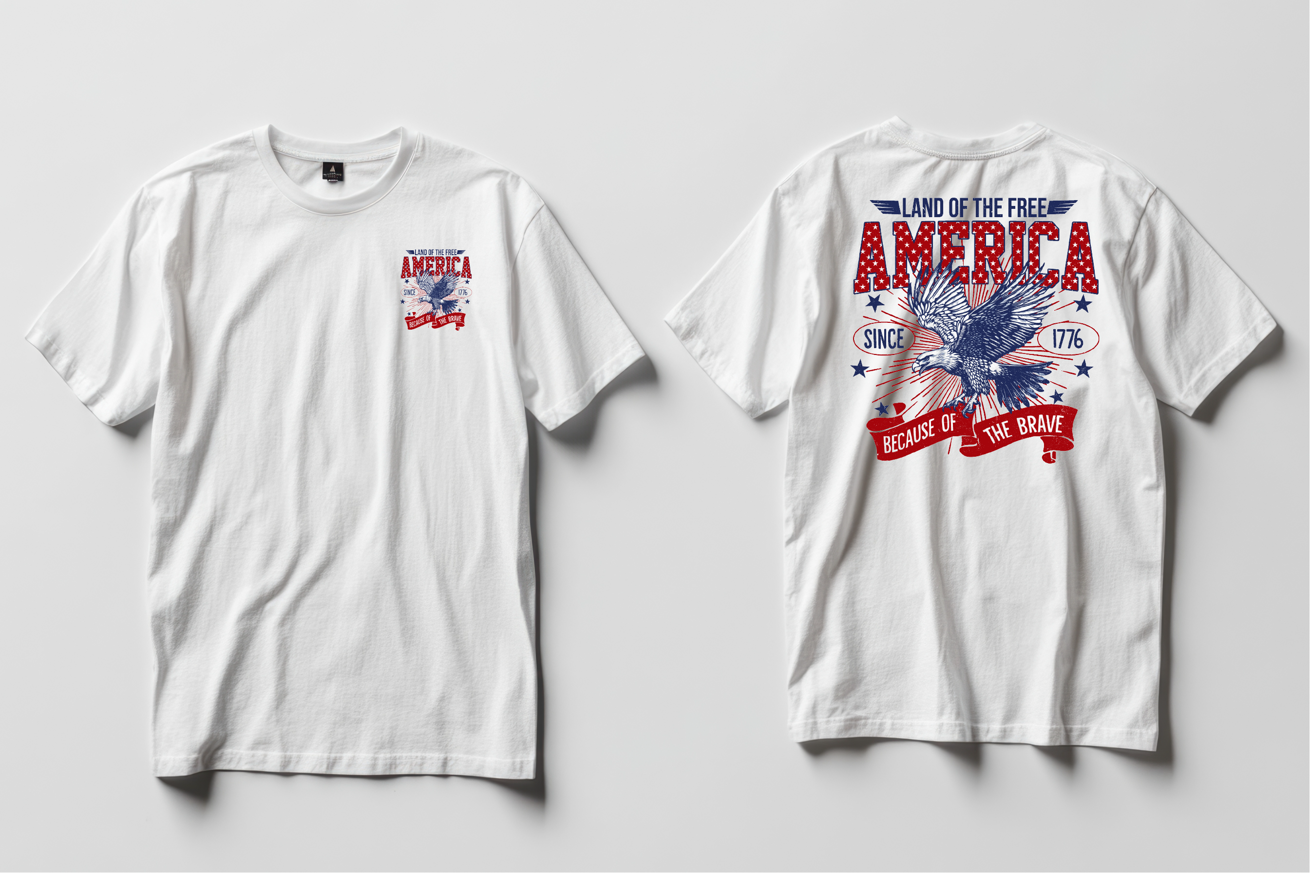 "Land of the Free Eagle,"Unisex Softstyle Tee, 4th of July, Independence Day Apparel product thumbnail image "Land of the Free Eagle,"Unisex Softstyle Tee, 4th of July, Independence Day Apparel product thumbnail image