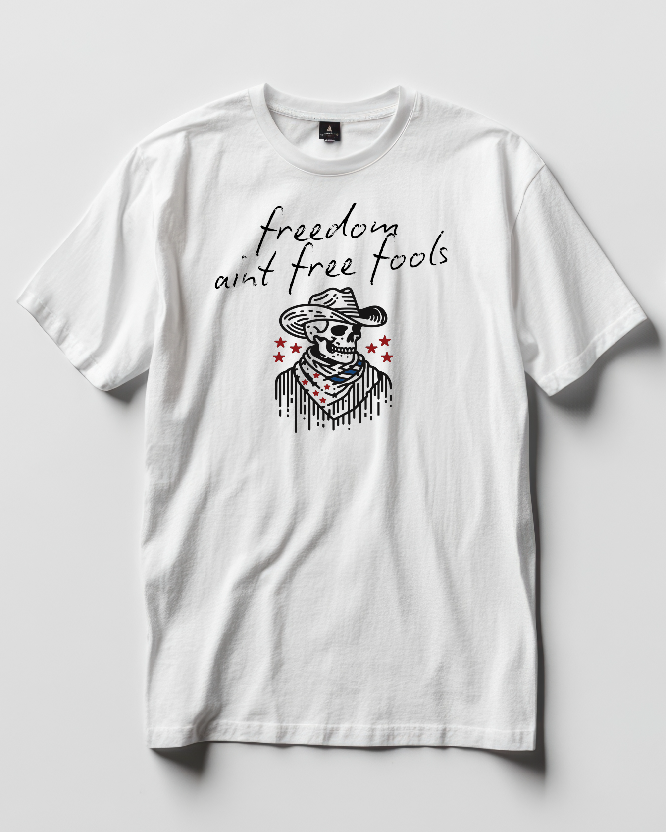 "Freedom Ain't Free Fools," Unisex Softstyle Tee, America, Independence Day, Fourth of July Apparel, Freedom, Patriotic  "Freedom Ain't Free Fools," Unisex Softstyle Tee, America, Independence Day, Fourth of July Apparel, Freedom, Patriotic