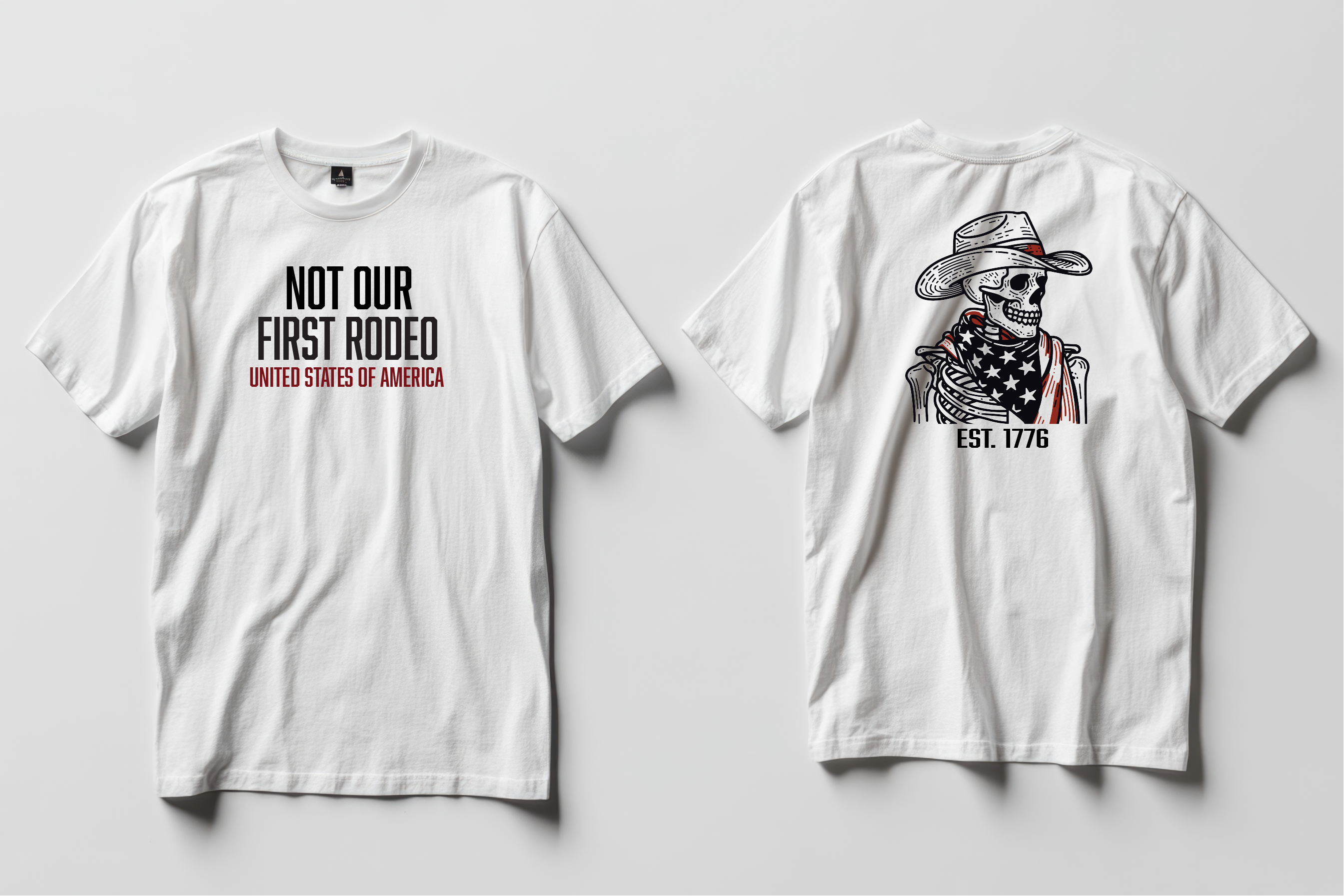 "Not Our First Rodeo" Unisex Softstyle Tee, America, United States, Independence Day, 4th of July Apparel product thumbnail image "Not Our First Rodeo" Unisex Softstyle Tee, America, United States, Independence Day, 4th of July Apparel product thumbnail image