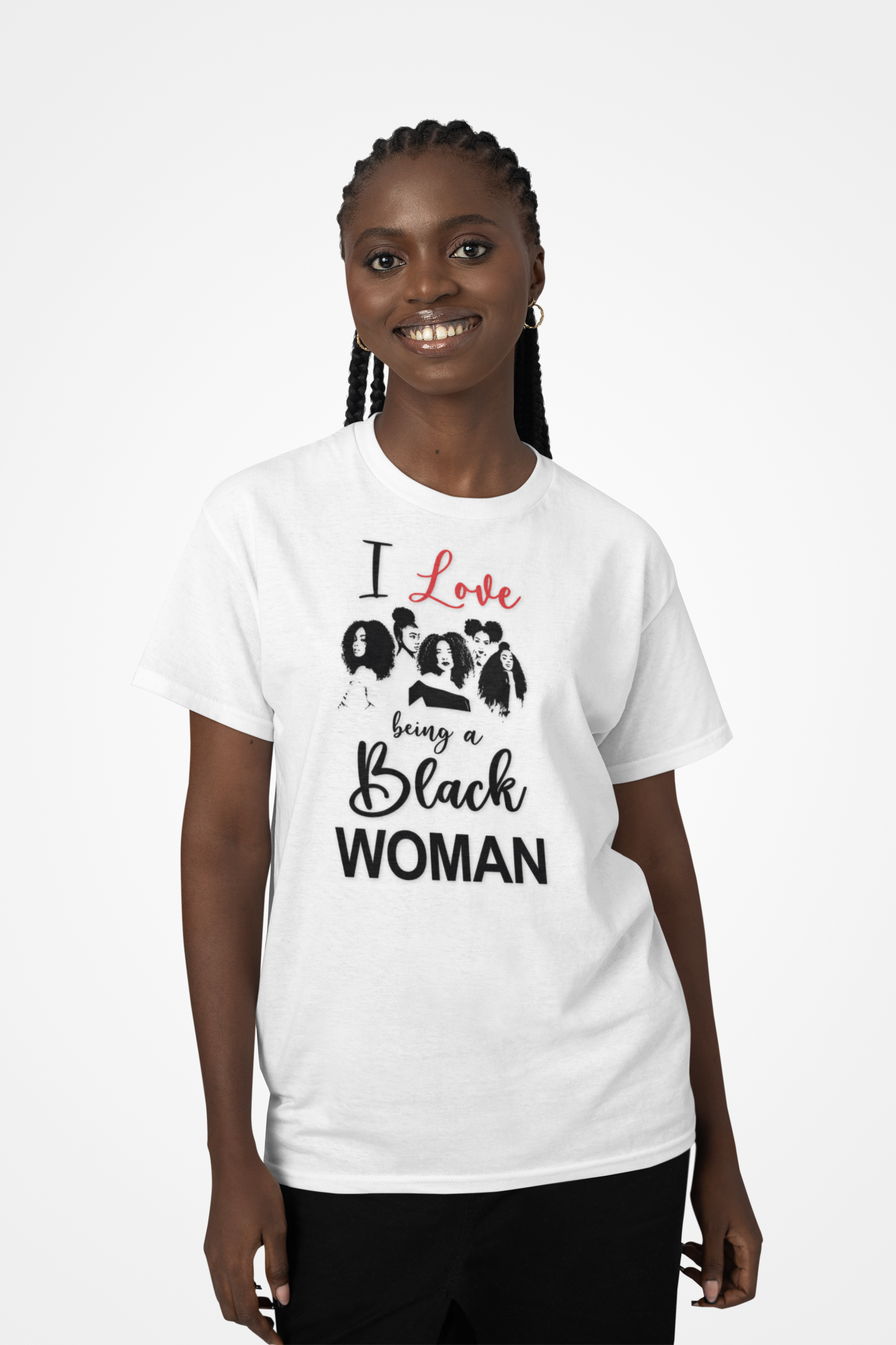 I Love Being a Black Woman Tee – Empowering Unisex Jersey Short Sleeve Shirt, Gift for Her, Affirmation T-Shirt, Black Queen Pride, Natural Hair Graphic product thumbnail image