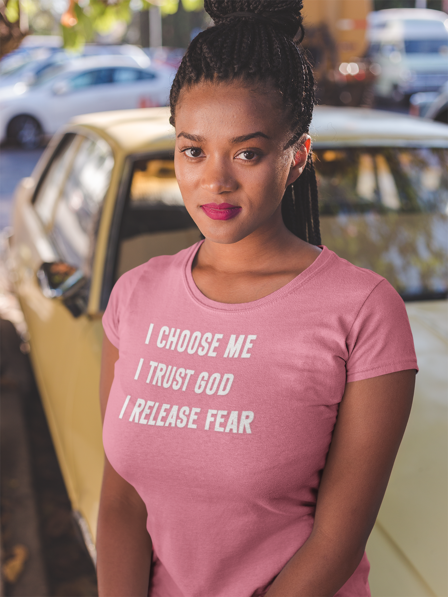 I Choose Me, I Trust God, I Release Fear Tee – Empowering Unisex Jersey Short Sleeve Shirt, Faith Over Fear Shirt, Gift for Her, Christian Affirmation T-Shirt, Self-Love Spiritual Apparel product thumbnail image I Choose Me, I Trust God, I Release Fear Tee – Empowering Unisex Jersey Short Sleeve Shirt, Faith Over Fear Shirt, Gift for Her, Christian Affirmation T-Shirt, Self-Love Spiritual Apparel product thumbnail image