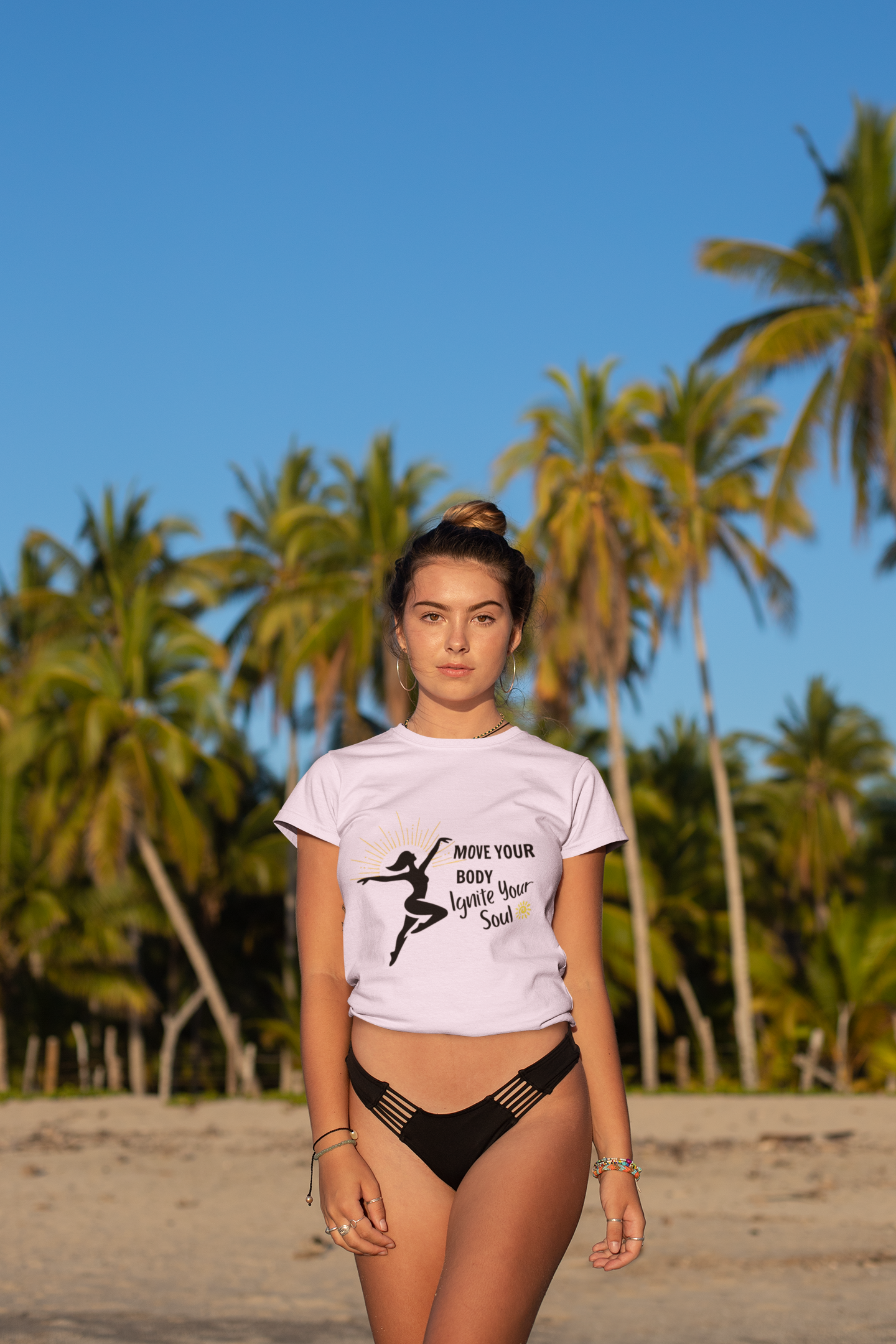 "Move Your Body, Ignite Your Soul" - Inspirational Unisex Softstyle T-Shirt  product thumbnail image