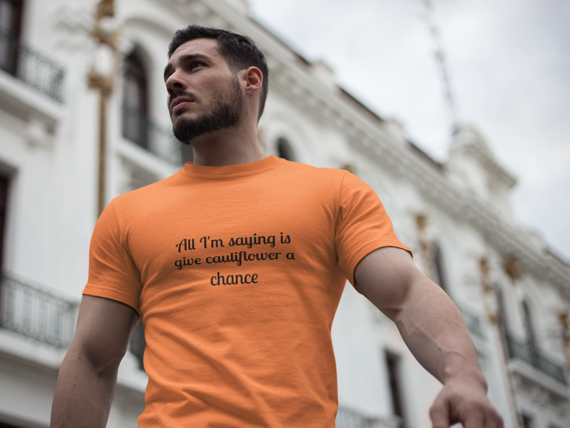 "Give Cauliflower A Chance" Unisex Softstyle T-Shirt product thumbnail image