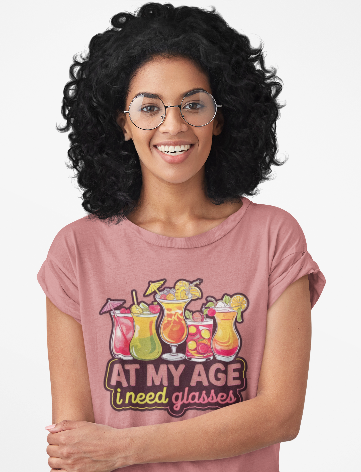 "At My Age I Need Glasses" - Funny Unisex Heavy Cotton Tee 