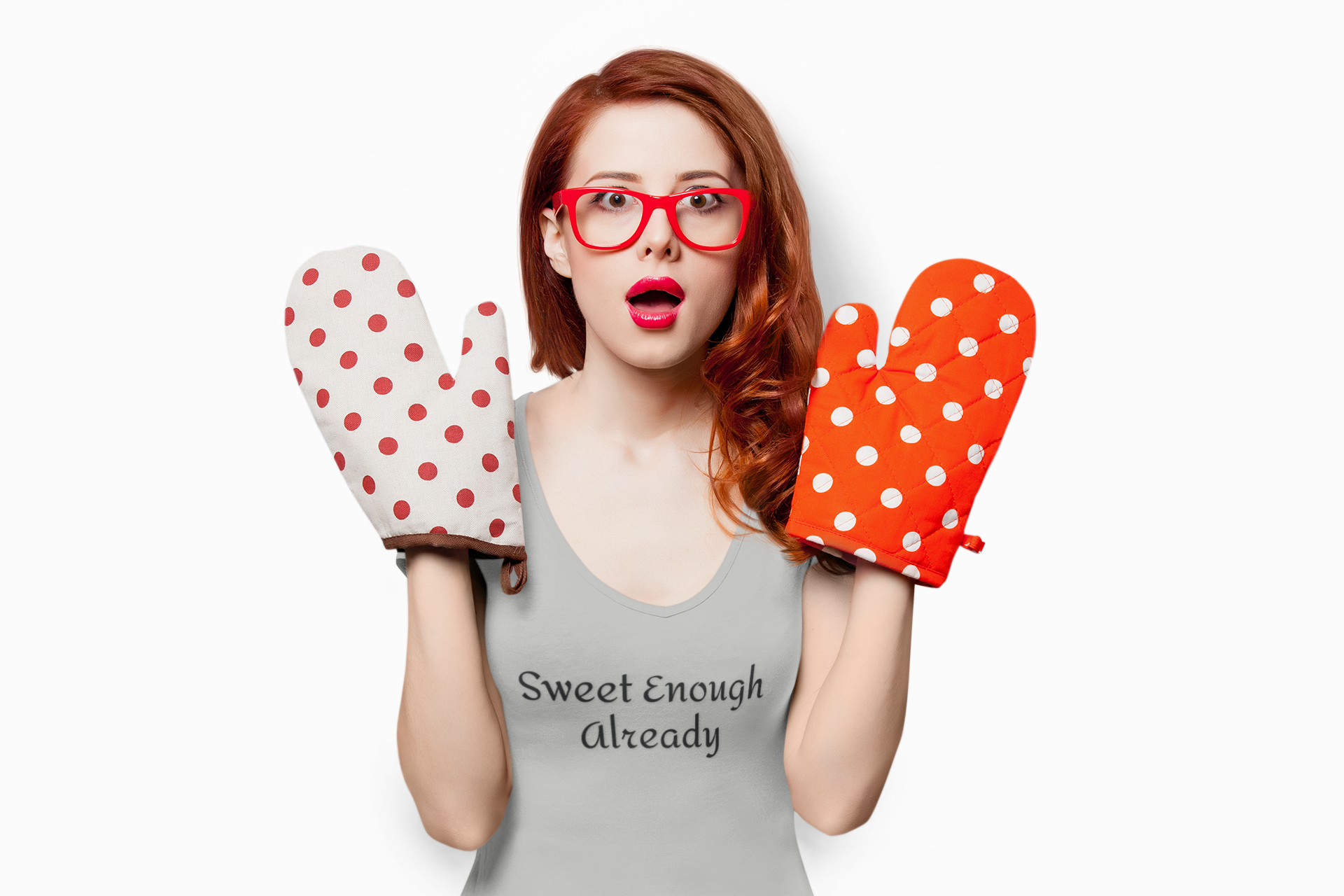 "Sweet Enough Already" Unisex Jersey Short Sleeve V-Neck Tee product thumbnail image "Sweet Enough Already" Unisex Jersey Short Sleeve V-Neck Tee product thumbnail image