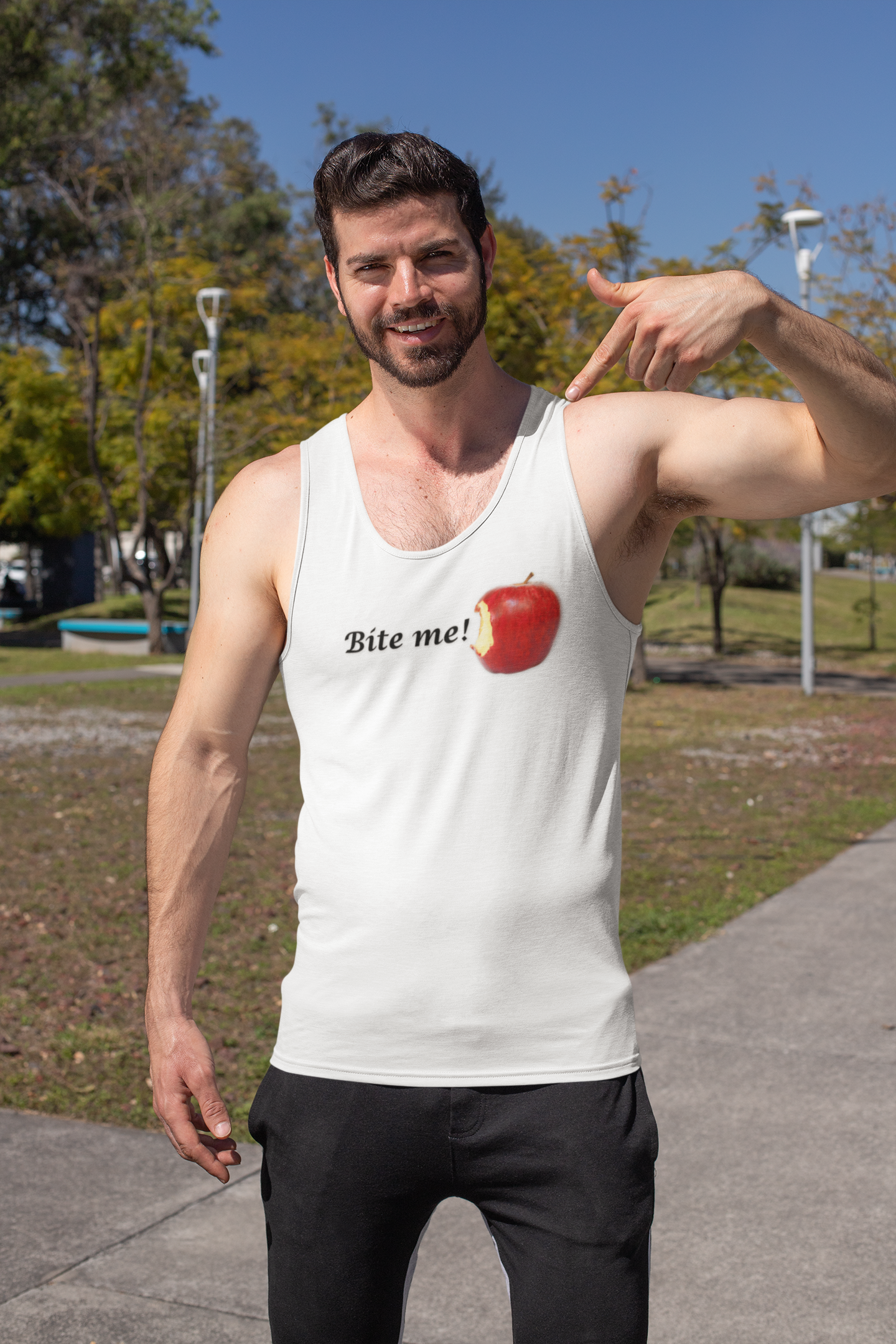 'bite me!" Unisex Jersey Tank product thumbnail image