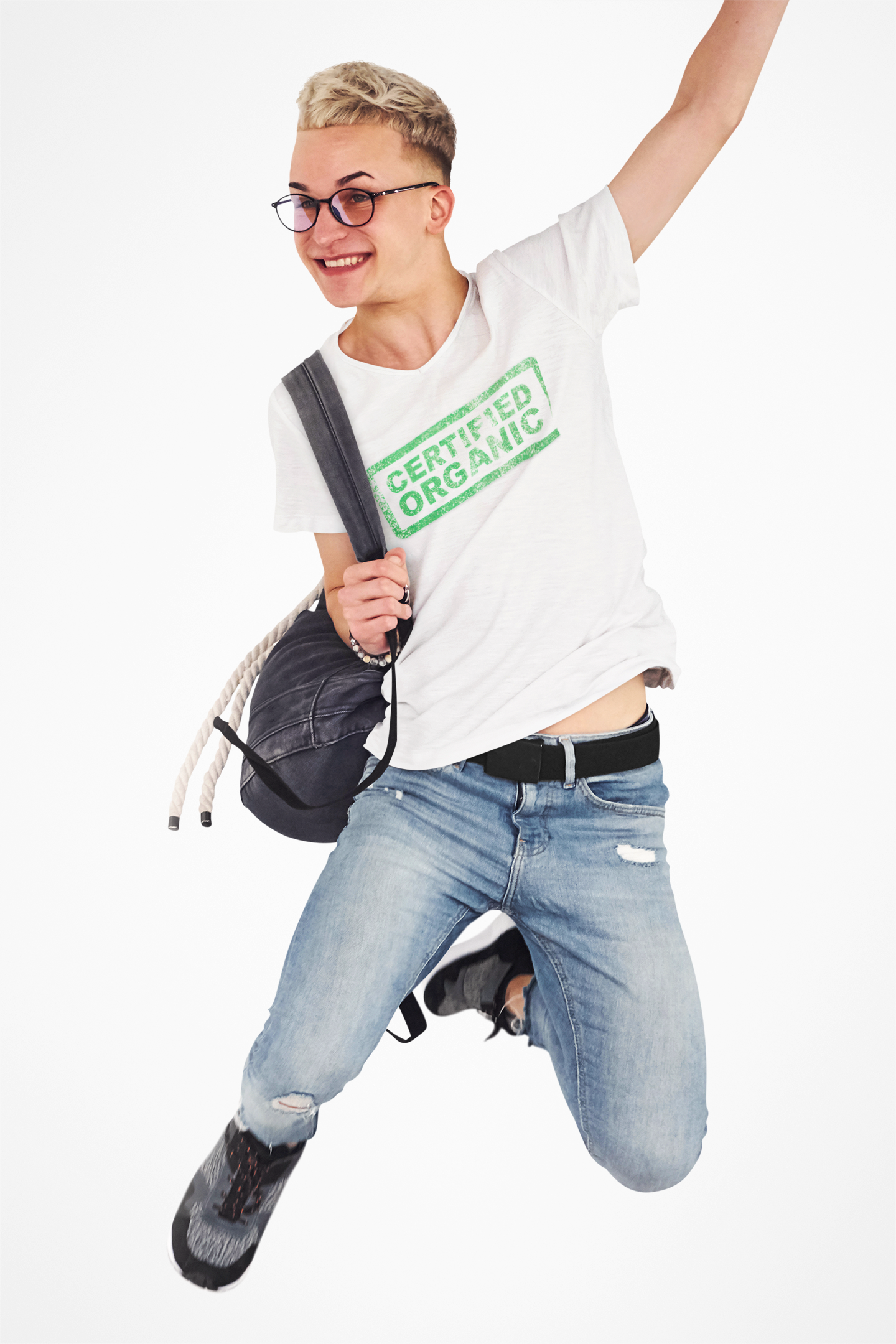 "Certified Organic" Unisex Jersey Short Sleeve V-Neck Tee product thumbnail image "Certified Organic" Unisex Jersey Short Sleeve V-Neck Tee product thumbnail image