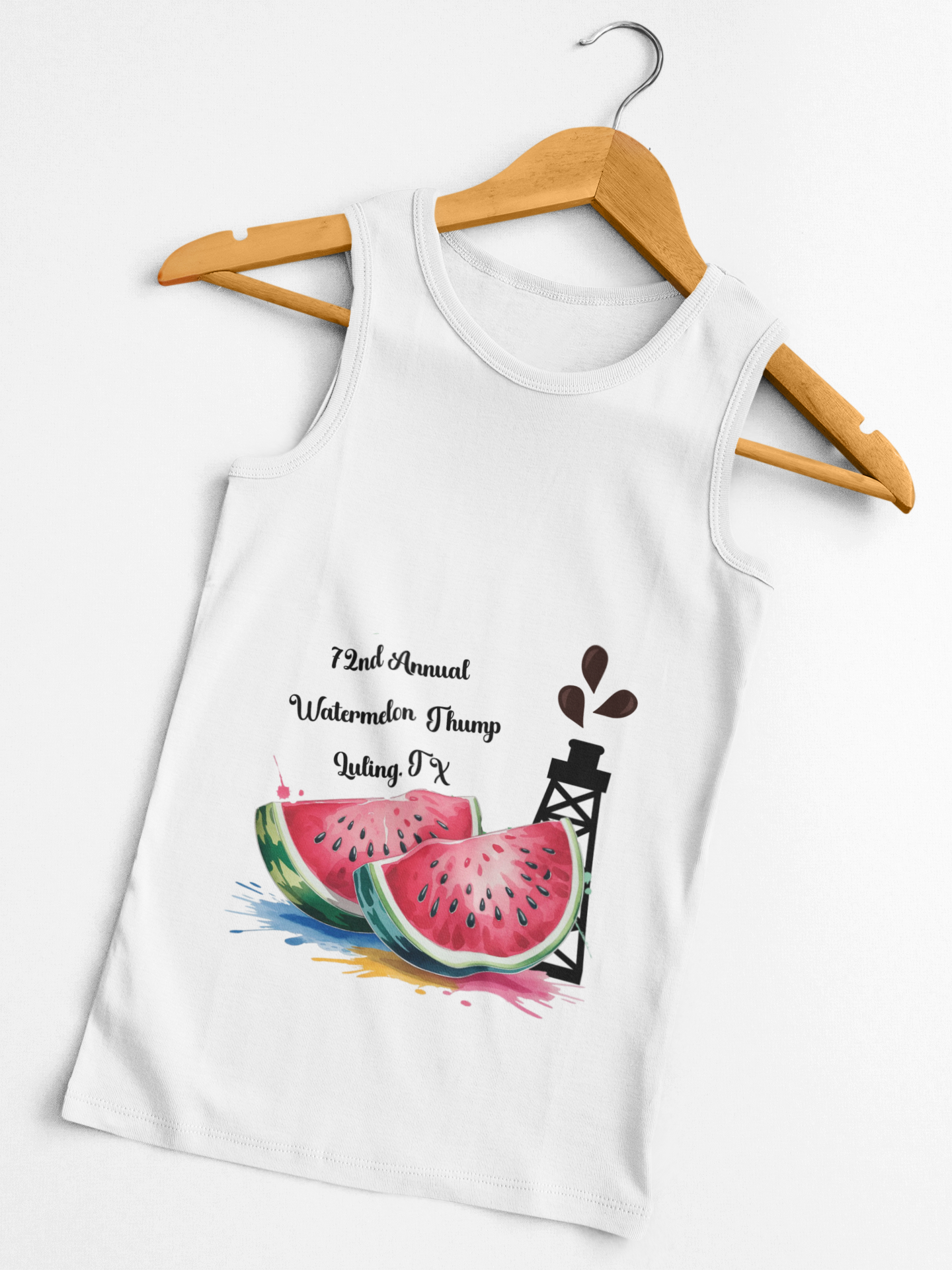 Unisex Heavy Cotton Tank Top with Watermelon Graphic - Summer Vibes, Beach Wear, Outdoor Activities, Gifts for Foodies, Casual Fashion product thumbnail image