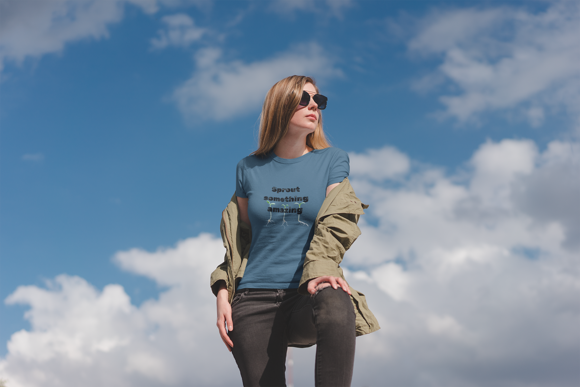 "Sprout Something Awesome" Unisex Heavy Cotton Tee