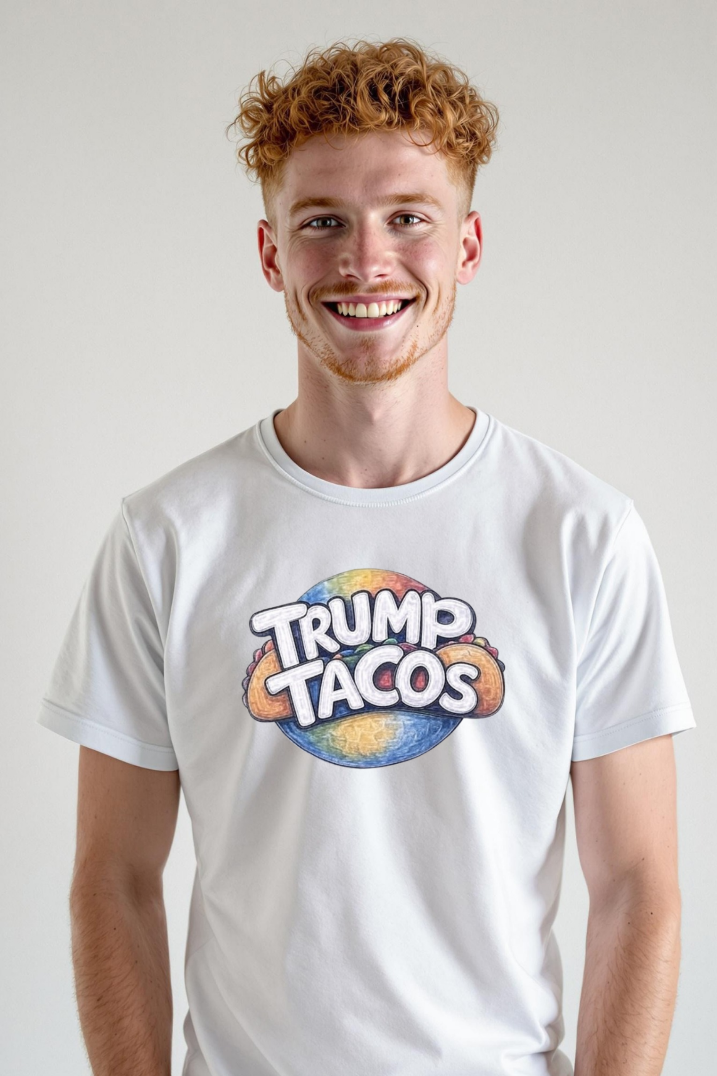 Trump Tacos Tee, Fun Graphic Shirt, Political Humor Top, Casual Daily Wear, Unisex Short Sleeve T-Shirt