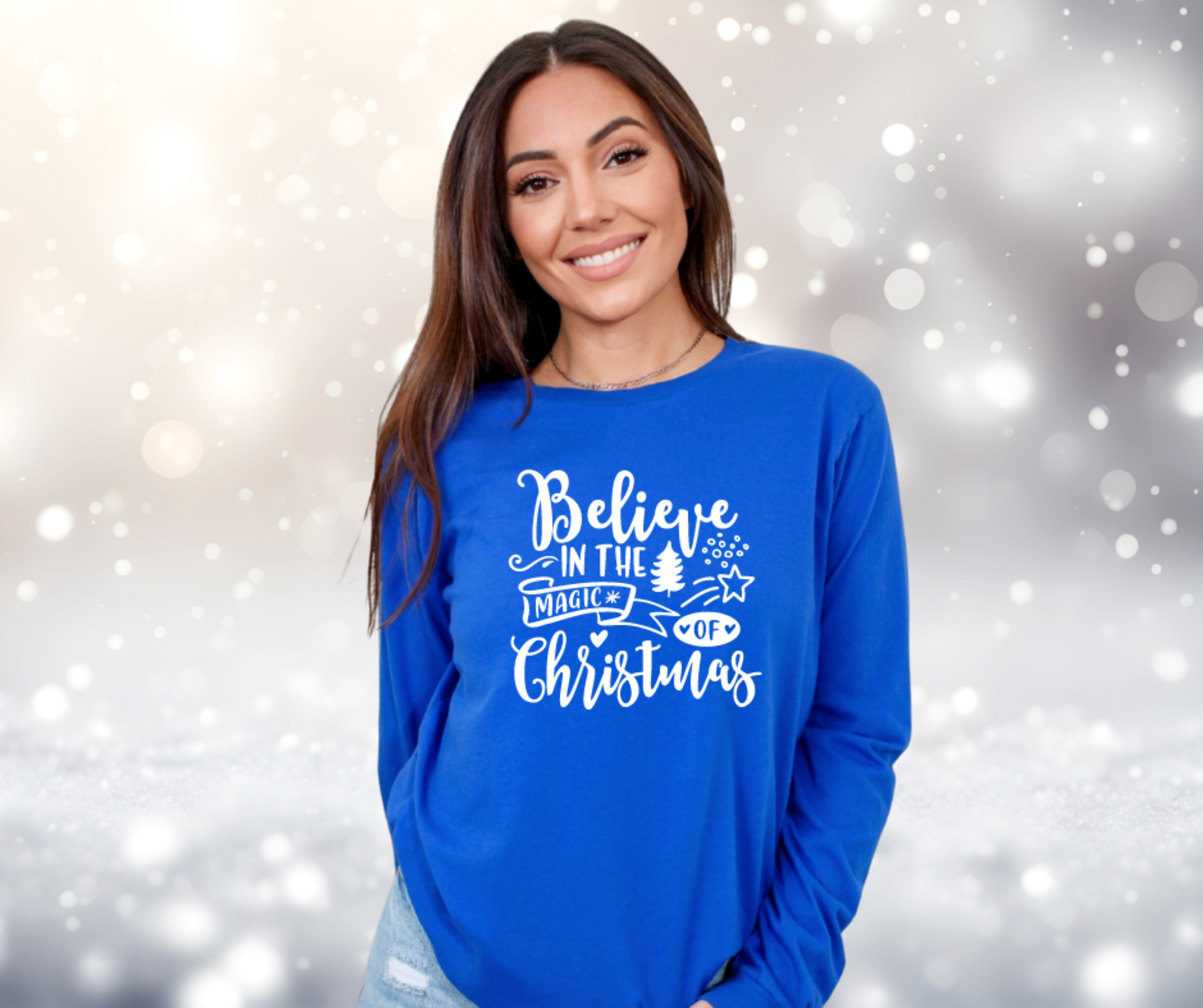 Believe in the Magic of Christmas Ultra Cotton Long Sleeve Tee, Christmas T-Shirt