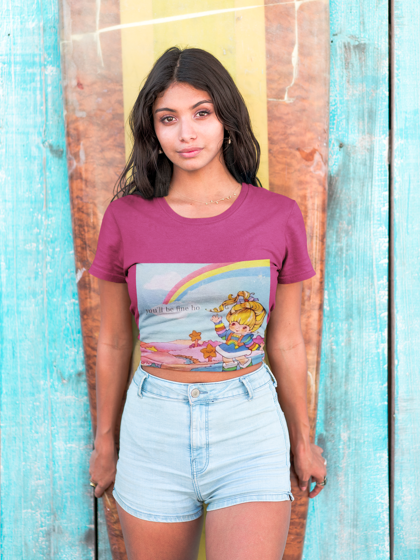 Cheerful Rainbow T-Shirt, Positive Vibes Shirt, Gift for Friends, Motivational Apparel, Casual Style, Fun Gift Idea product thumbnail image