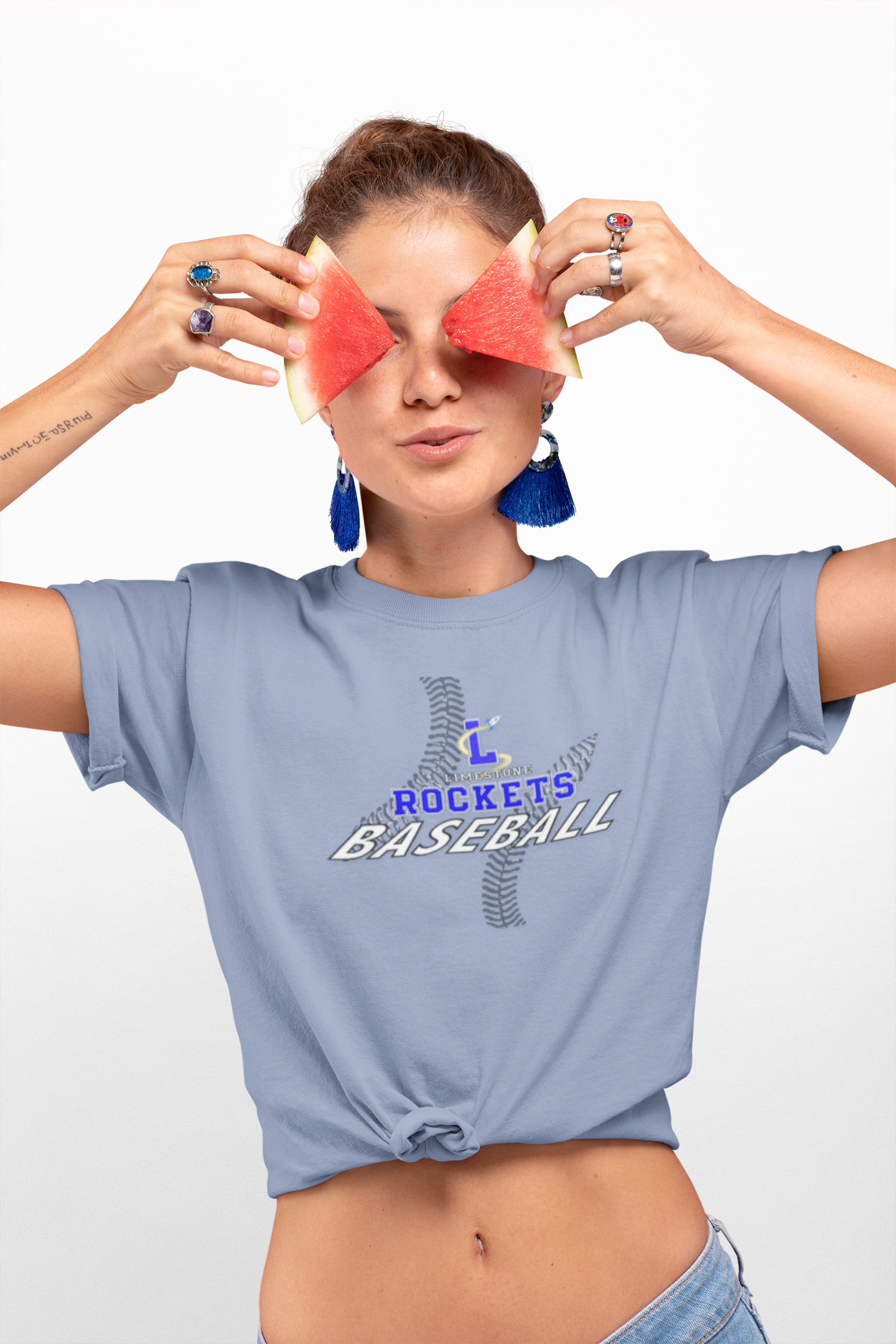 Baseball T-shirt - Limestone Community High School Rockets product thumbnail image Baseball T-shirt - Limestone Community High School Rockets product thumbnail image