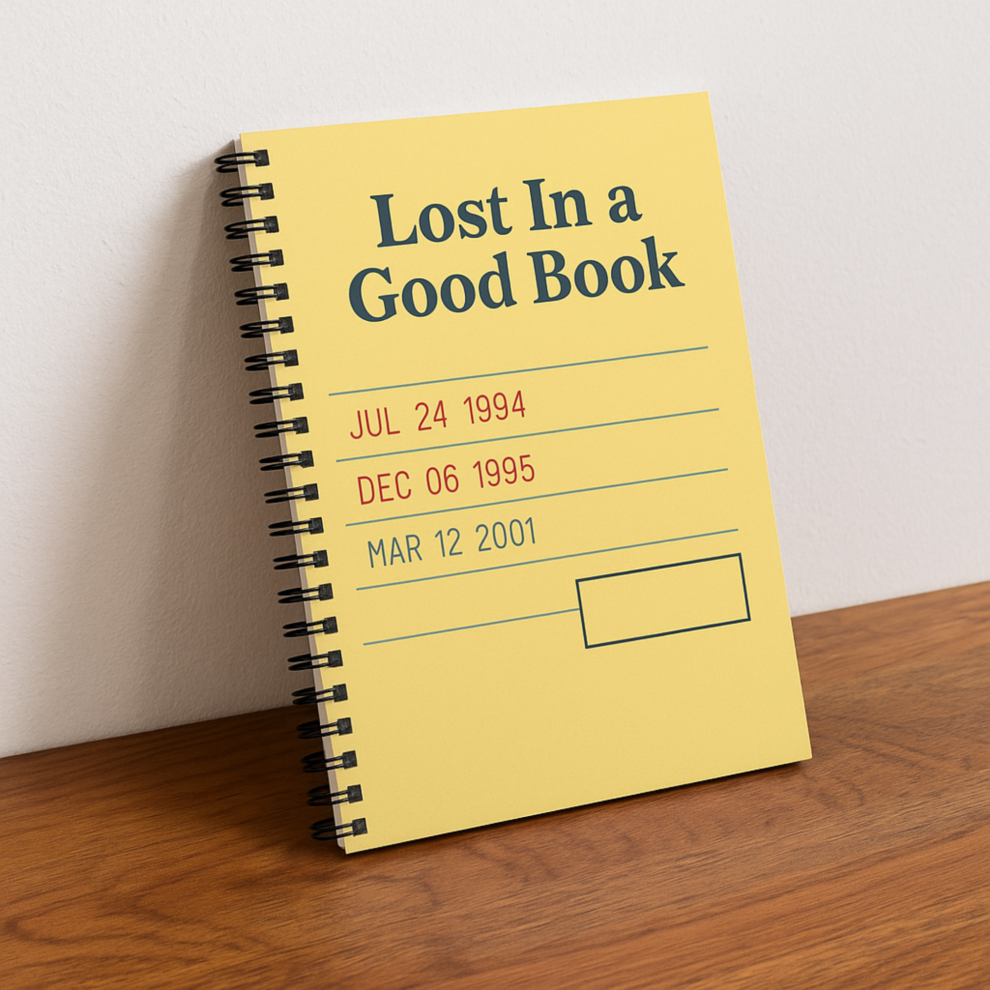 Lost In a Good Book Spiral Notebook Personalized Reading Journal Gift for Book Lovers Vintage Library Card Style Bookish Stationery Lost In a Good Book Spiral Notebook Personalized Reading Journal Gift for Book Lovers Vintage Library Card Style Bookish Stationery