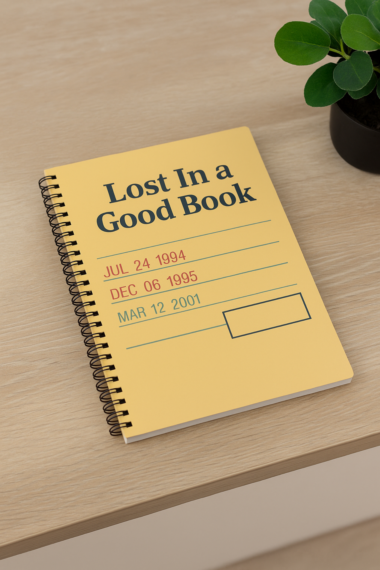Lost In a Good Book Spiral Notebook Personalized Reading Journal Gift for Book Lovers Vintage Library Card Style Bookish Stationery product thumbnail image Lost In a Good Book Spiral Notebook Personalized Reading Journal Gift for Book Lovers Vintage Library Card Style Bookish Stationery product thumbnail image