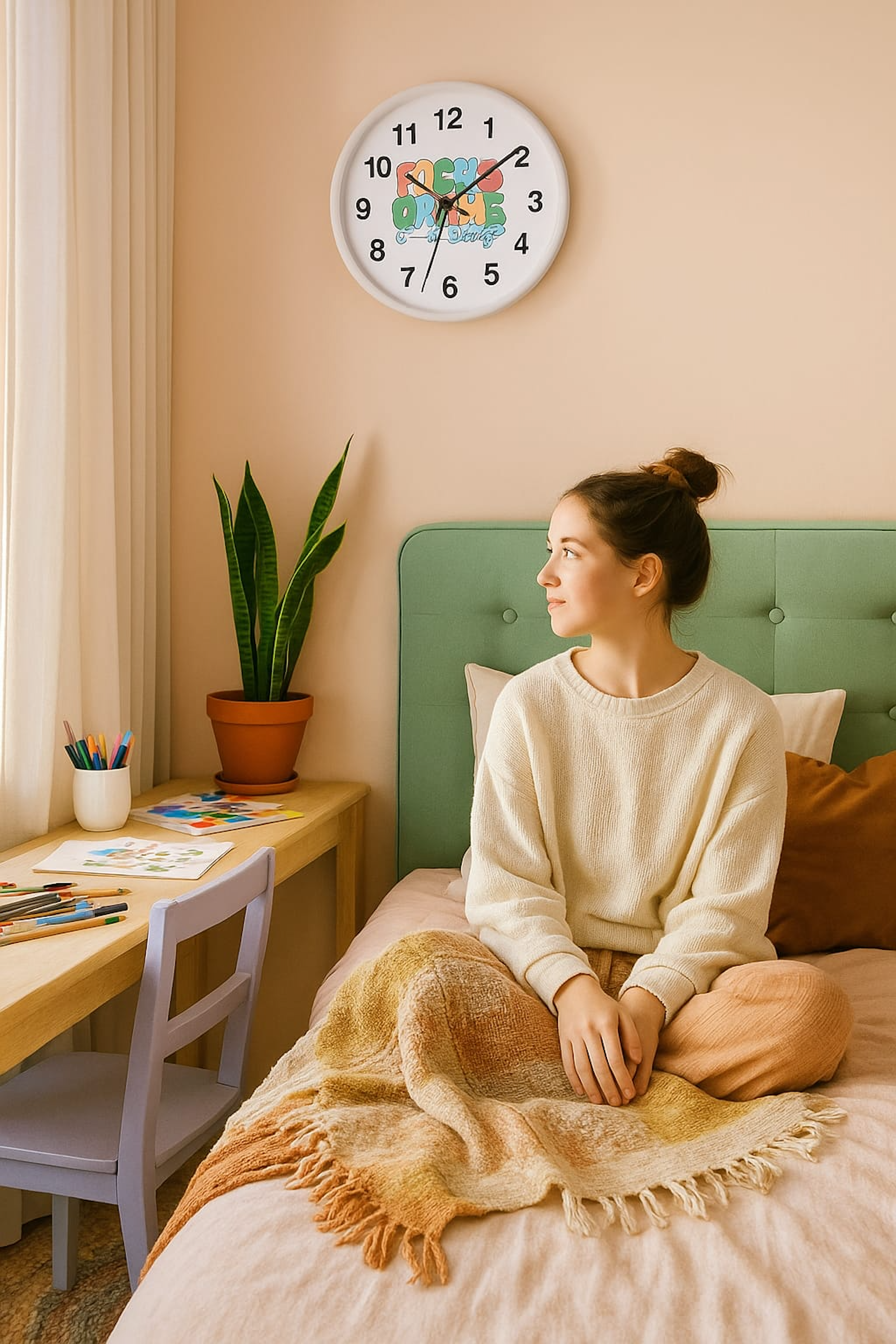 Christian Wall Clock Positive Hourly Reminder with Jesus product thumbnail image Christian Wall Clock Positive Hourly Reminder with Jesus product thumbnail image