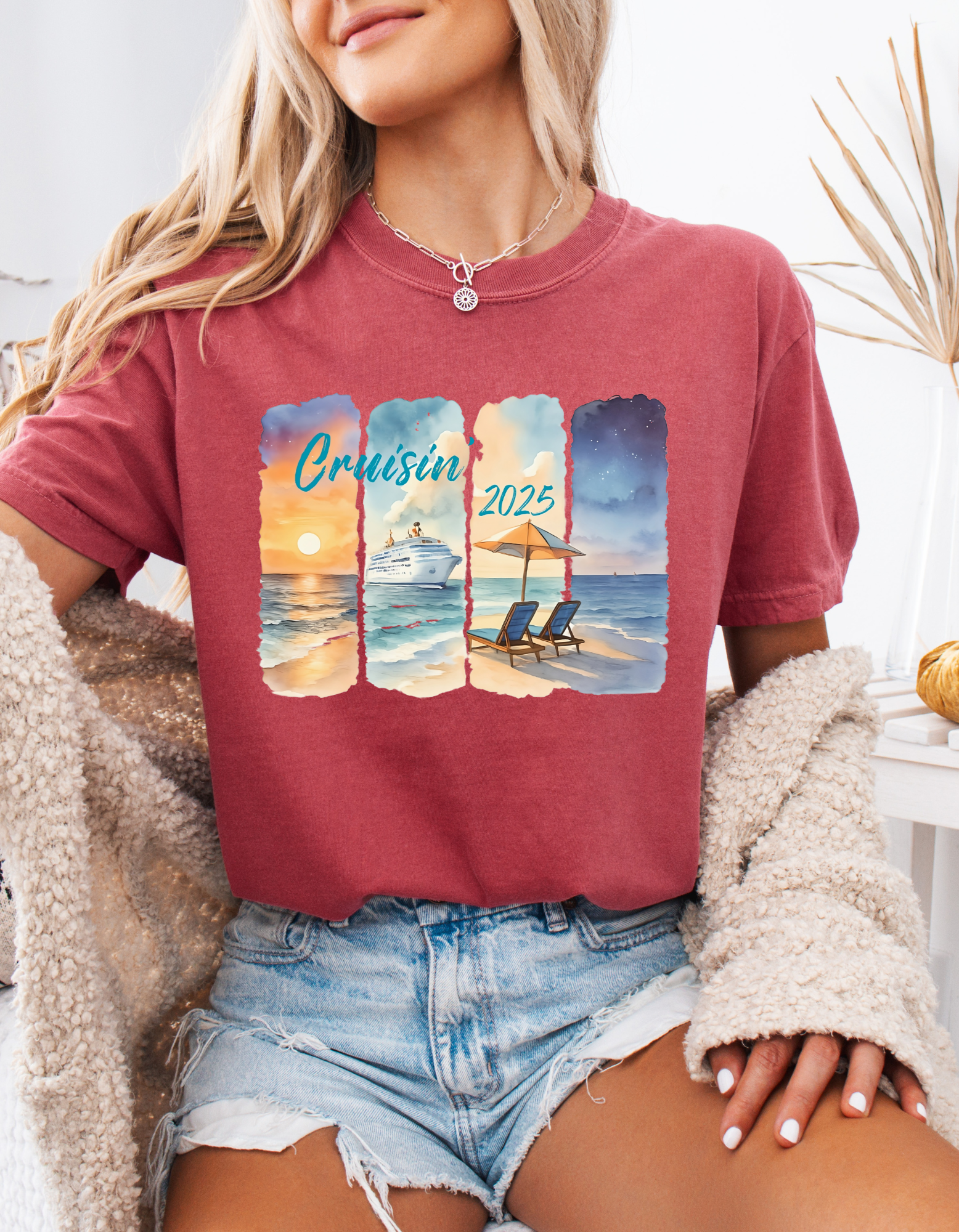 Cruisin’ 2025 Comfort Colors Shirt | Cruise Family Vacation Tee | Watercolor Beach Sunset Cruise Shirt | Group Trip Matching T-Shirt |Summer Aesthetic product thumbnail image Cruisin’ 2025 Comfort Colors Shirt | Cruise Family Vacation Tee | Watercolor Beach Sunset Cruise Shirt | Group Trip Matching T-Shirt |Summer Aesthetic product thumbnail image