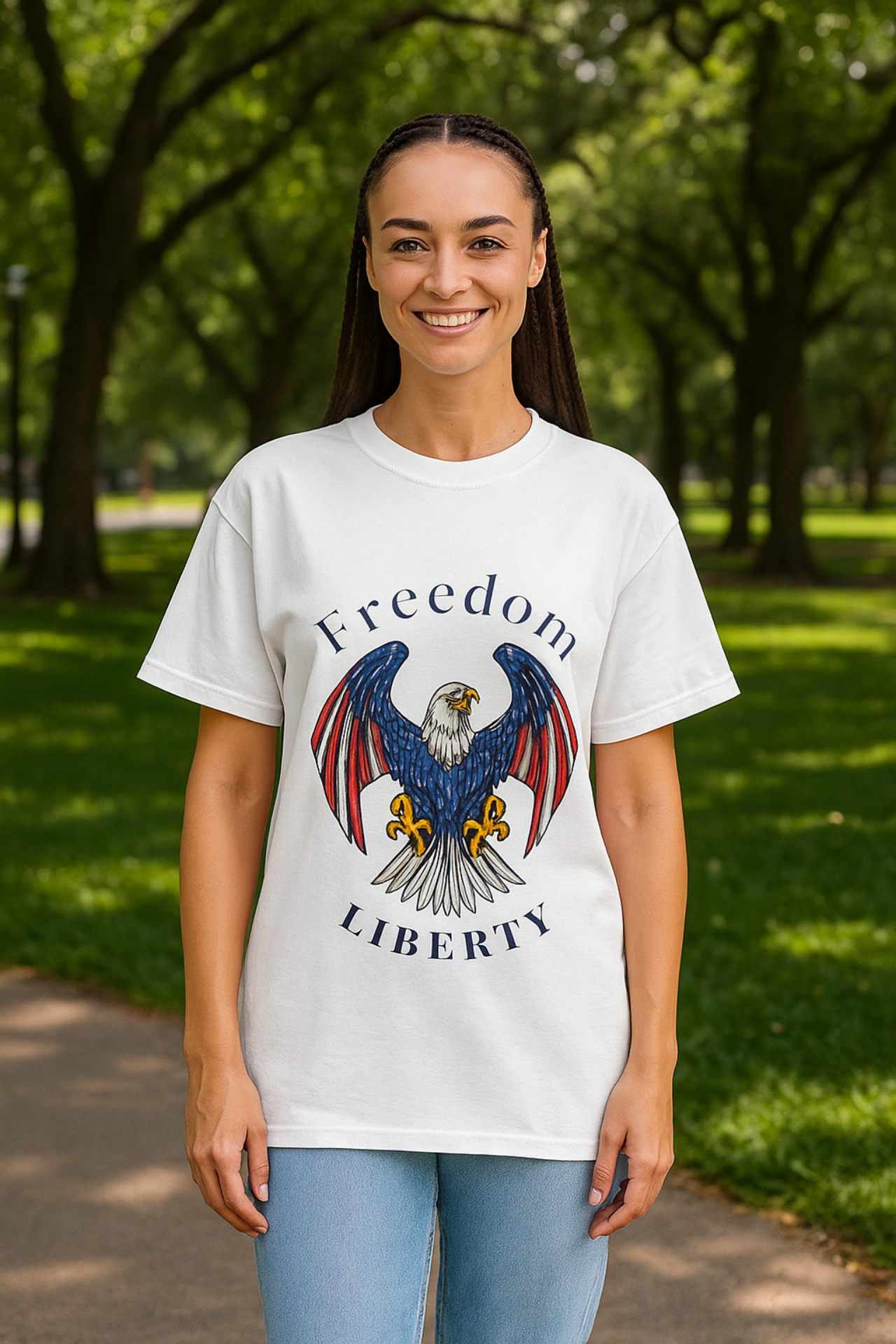 Freedom Liberty Patriotic Eagle T Shirt 4th of July Tee USA Pride Graphic Tee Independence Day Shirt American Flag Bald Eagle Tee Unisex Cotton Shirt product thumbnail image Freedom Liberty Patriotic Eagle T Shirt 4th of July Tee USA Pride Graphic Tee Independence Day Shirt American Flag Bald Eagle Tee Unisex Cotton Shirt product thumbnail image