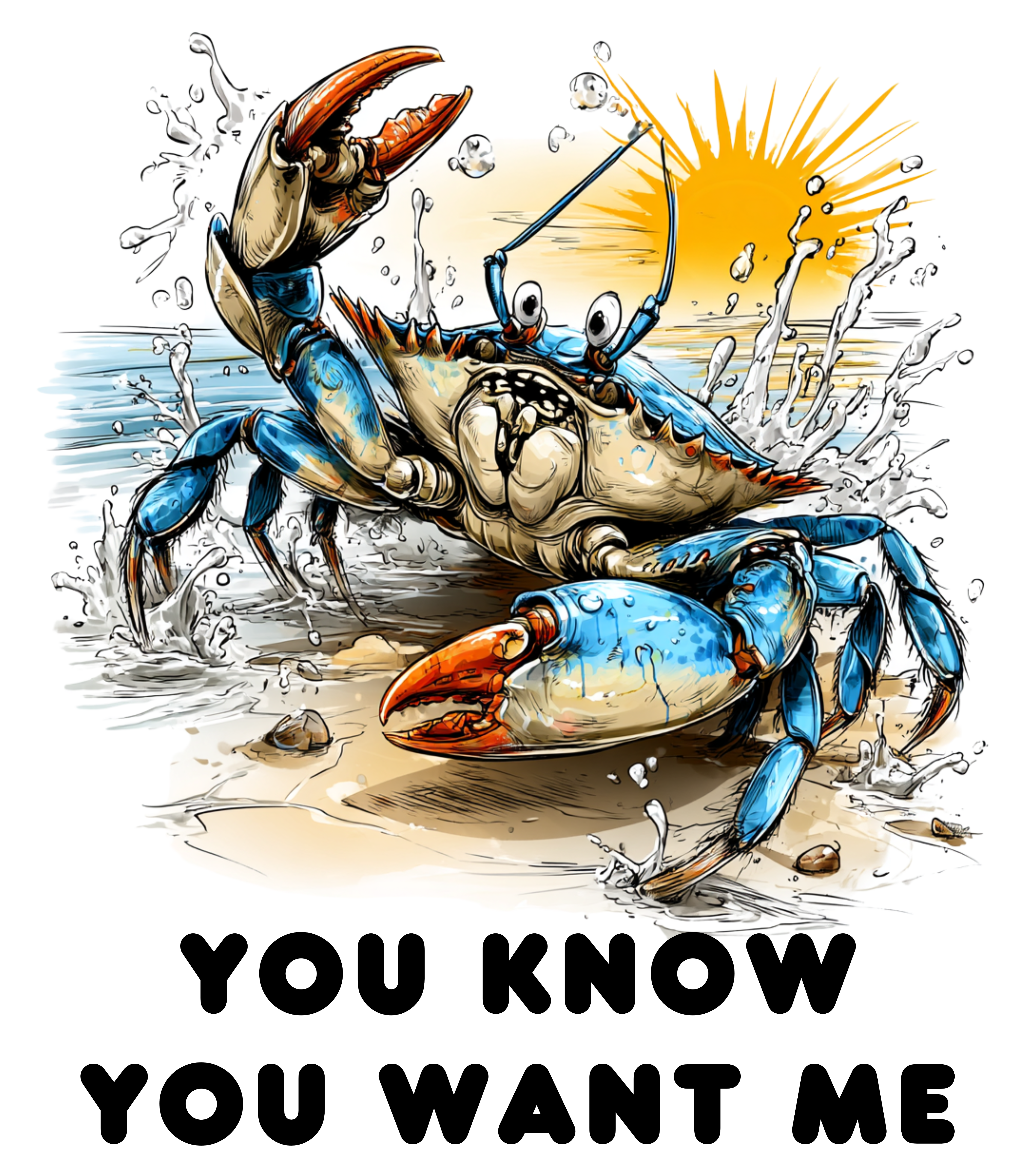 Blue crab Wants Me Casual Graphic You Know You Want Me Tee with Quirky Design, Unisex T-Shirt, Perfect for Everyday Wear, Gift for Animal Lovers, Ideal for Birthdays, Casual [...]