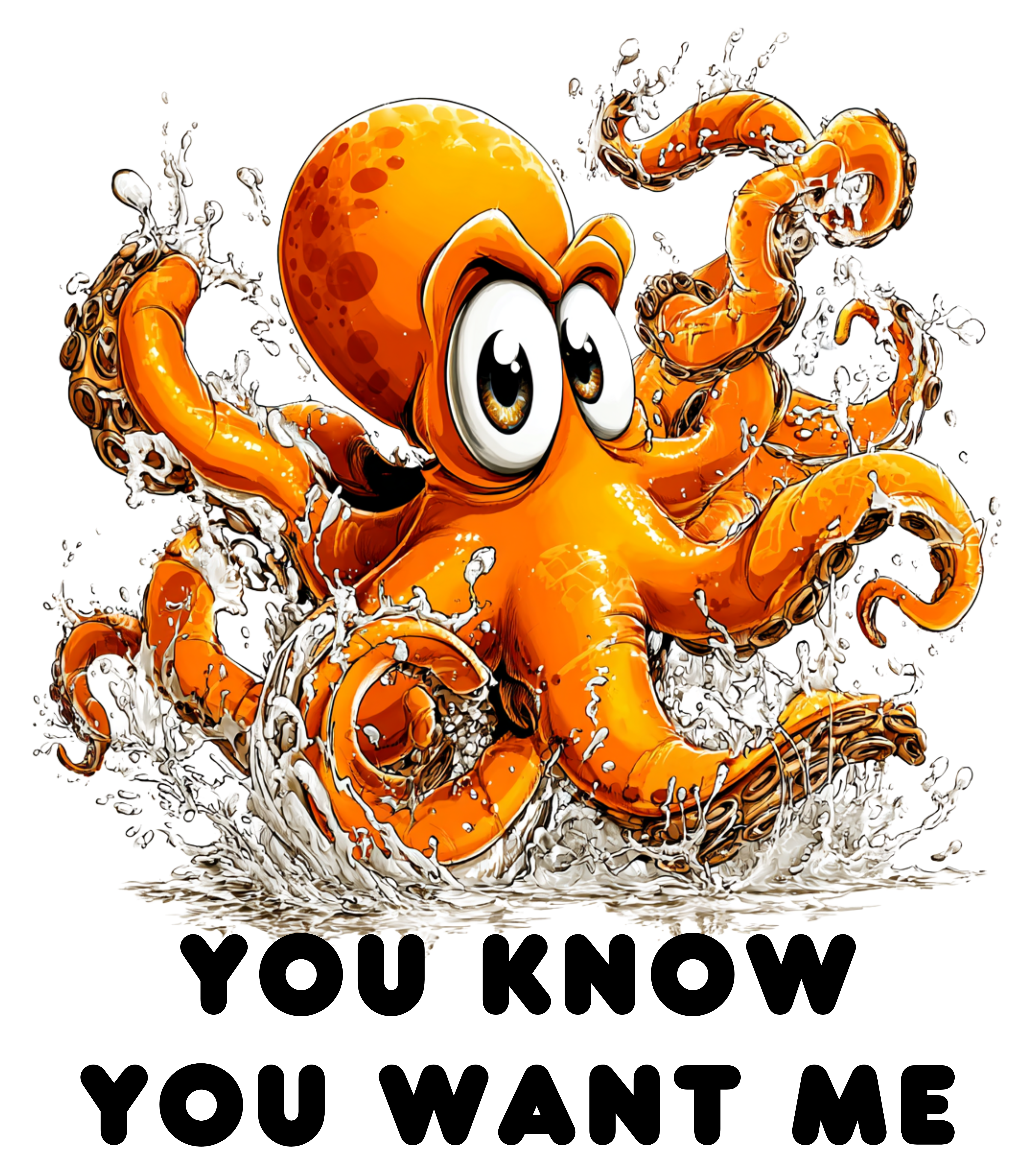 Silly Octopus Wants Me Casual Graphic You Know You Want Me Tee with Quirky Design, Unisex T-Shirt, Perfect for Everyday Wear, Gift for Animal Lovers, Ideal for Birthdays, Casual [...] product thumbnail image