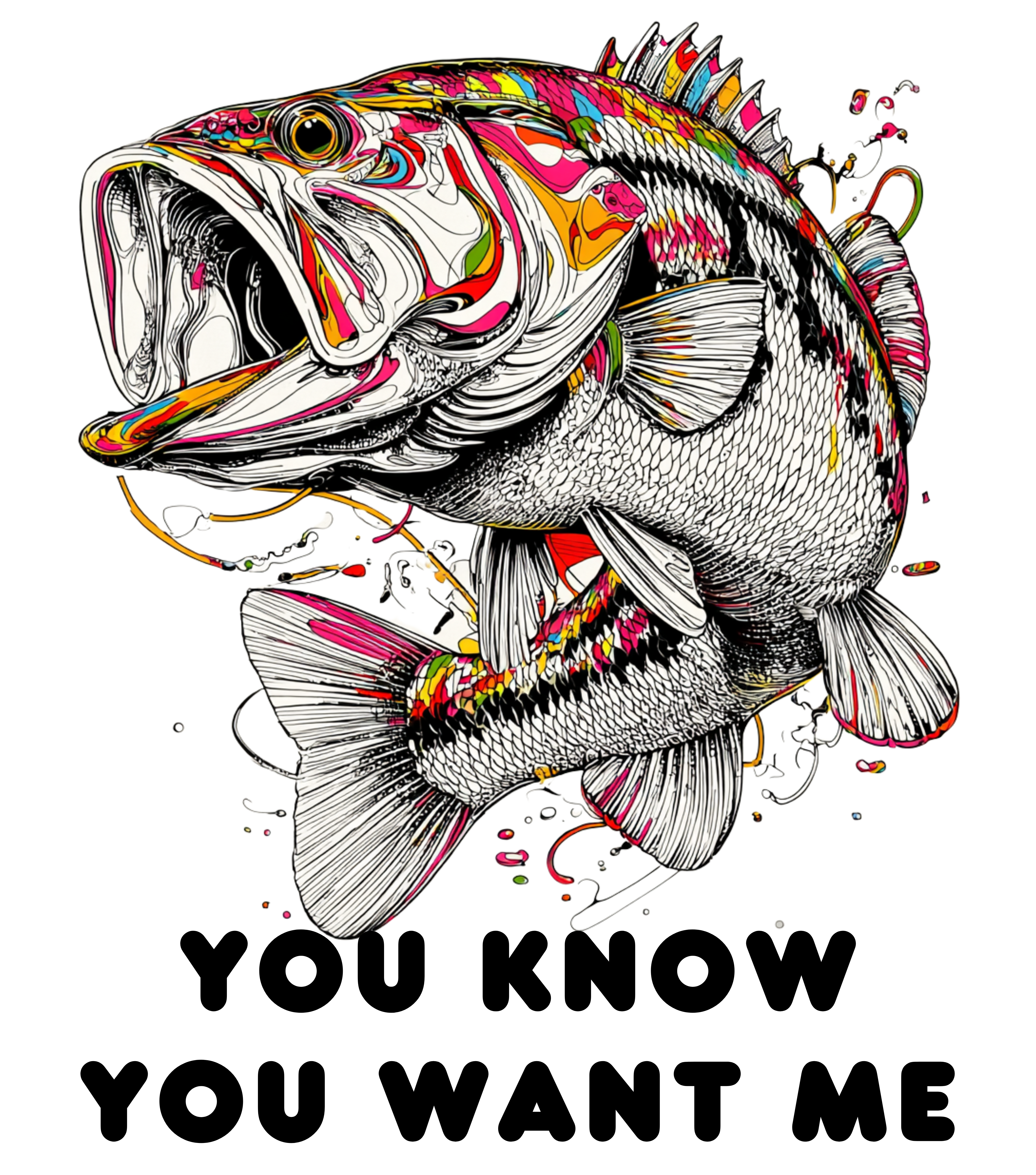 Bass Wants Me Casual Graphic You Know You Want Me Tee with Quirky Design, Unisex T-Shirt, Perfect for Everyday Wear, Gift for Animal Lovers, Ideal for Birthdays, Casual [...] product thumbnail image