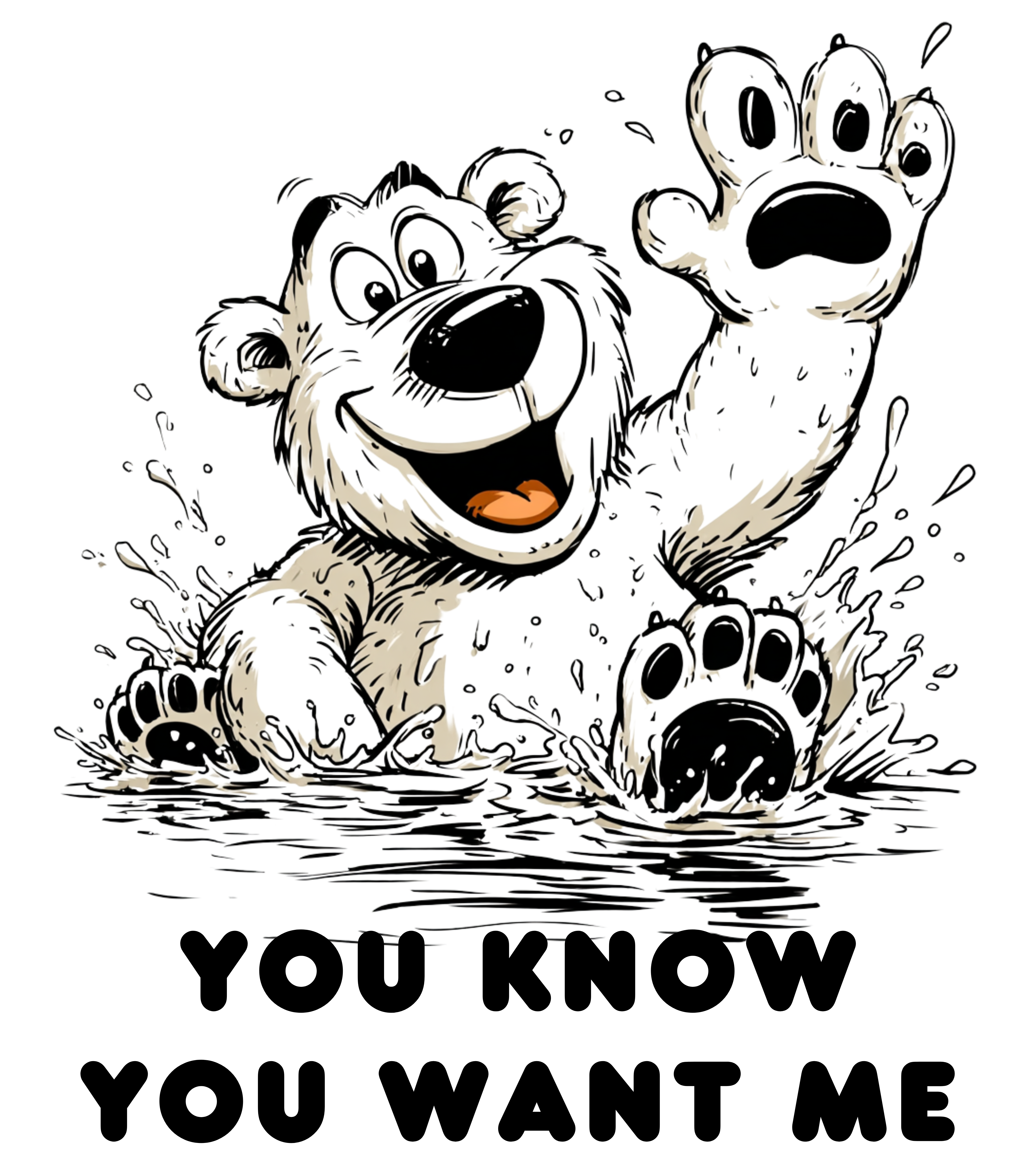 Happy Poler bear Wants Me Casual Graphic You Know You Want Me Tee with Quirky Design, Unisex T-Shirt, Perfect for Everyday Wear, Gift for Animal Lovers, Ideal for Birthdays, Casual [...] product thumbnail image