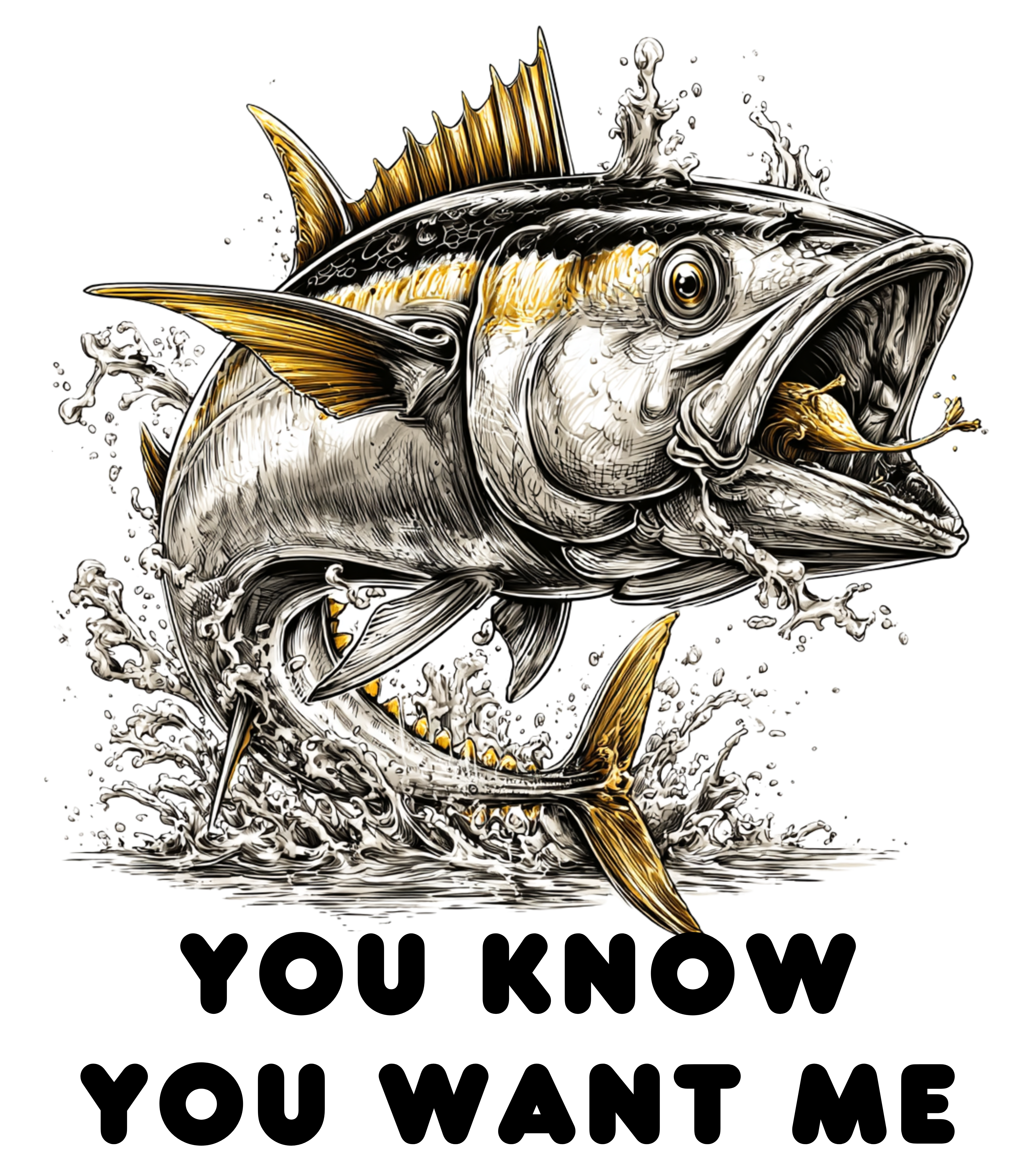 Yellow Fin Tuna Wants Me Casual Graphic You Know You Want Me Tee with Quirky Design, Unisex T-Shirt, Perfect for Everyday Wear, Gift for Animal Lovers, Ideal for Birthdays, Casual [...] product thumbnail image