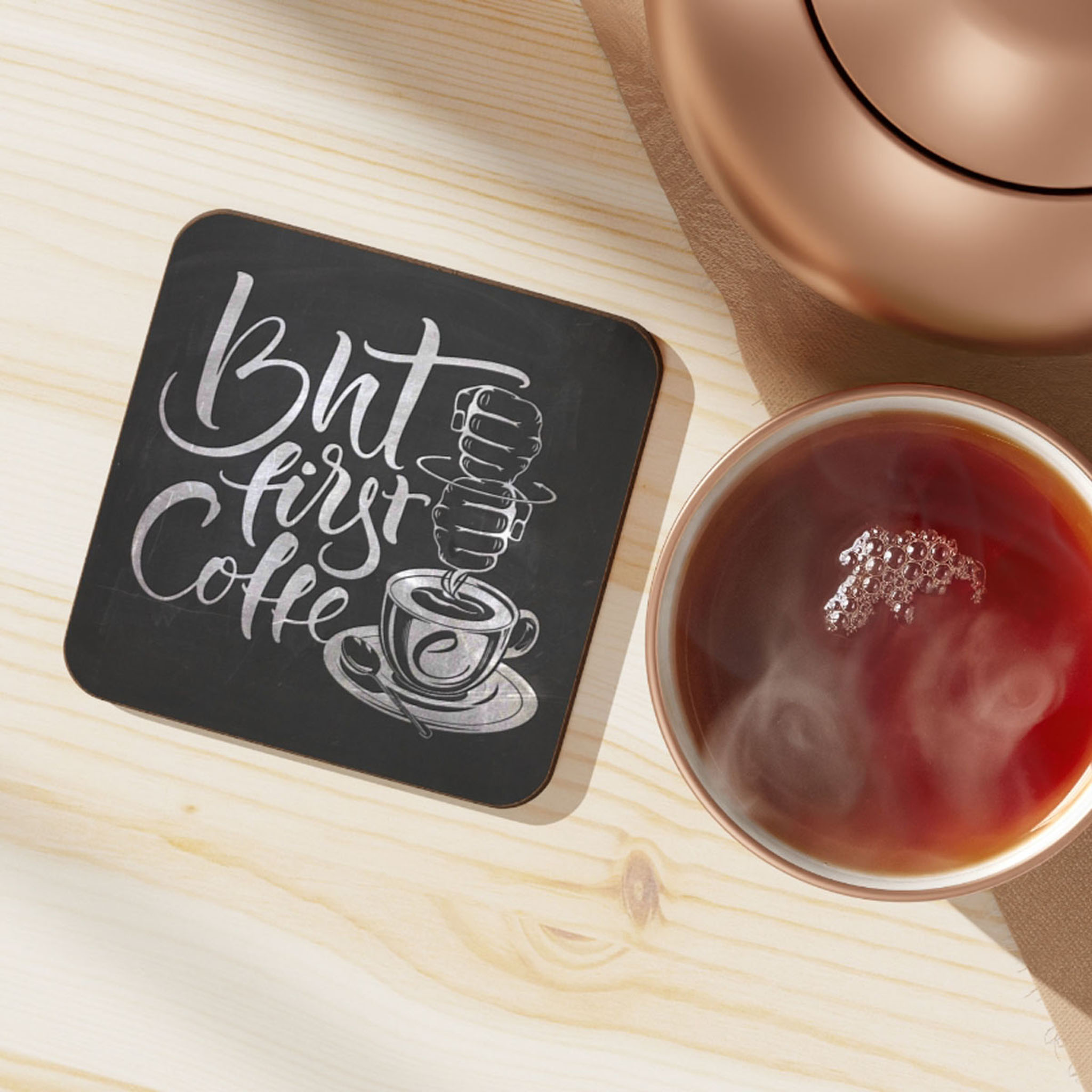 But First Coffee American Sign Language ASL - Coffee Lover's Hardboard Coaster, But First Coffee Drinkware, Kitchen Decor, Gift for Barista, Espresso Lovers product thumbnail image But First Coffee American Sign Language ASL - Coffee Lover's Hardboard Coaster, But First Coffee Drinkware, Kitchen Decor, Gift for Barista, Espresso Lovers product thumbnail image