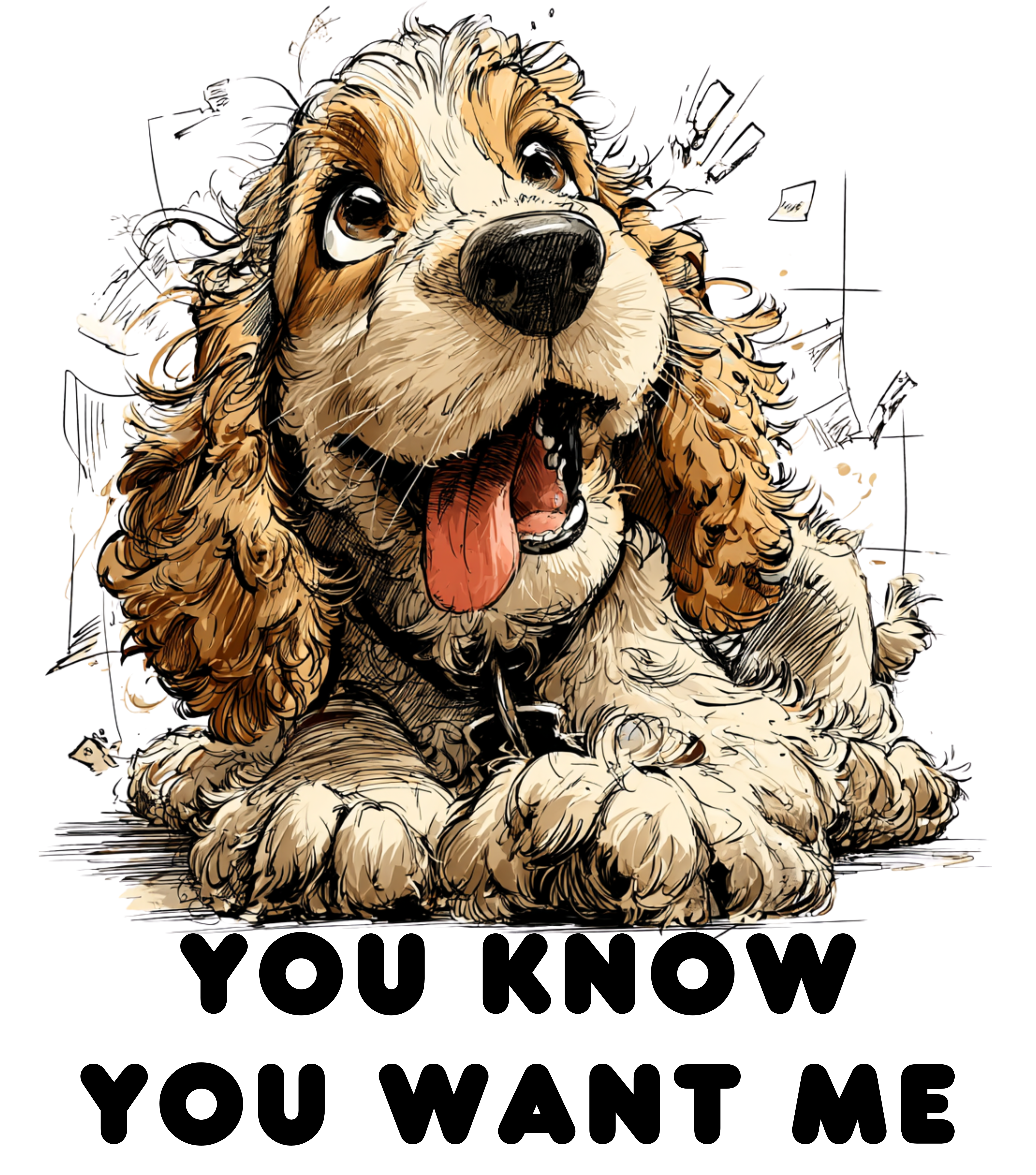 Cute cocker spaniel Wants Me Casual Graphic You Know You Want Me Tee with Quirky Design, Unisex T-Shirt, Perfect for Everyday Wear, Gift for Animal Lovers, Ideal for Birthdays, Casual [...] product thumbnail image