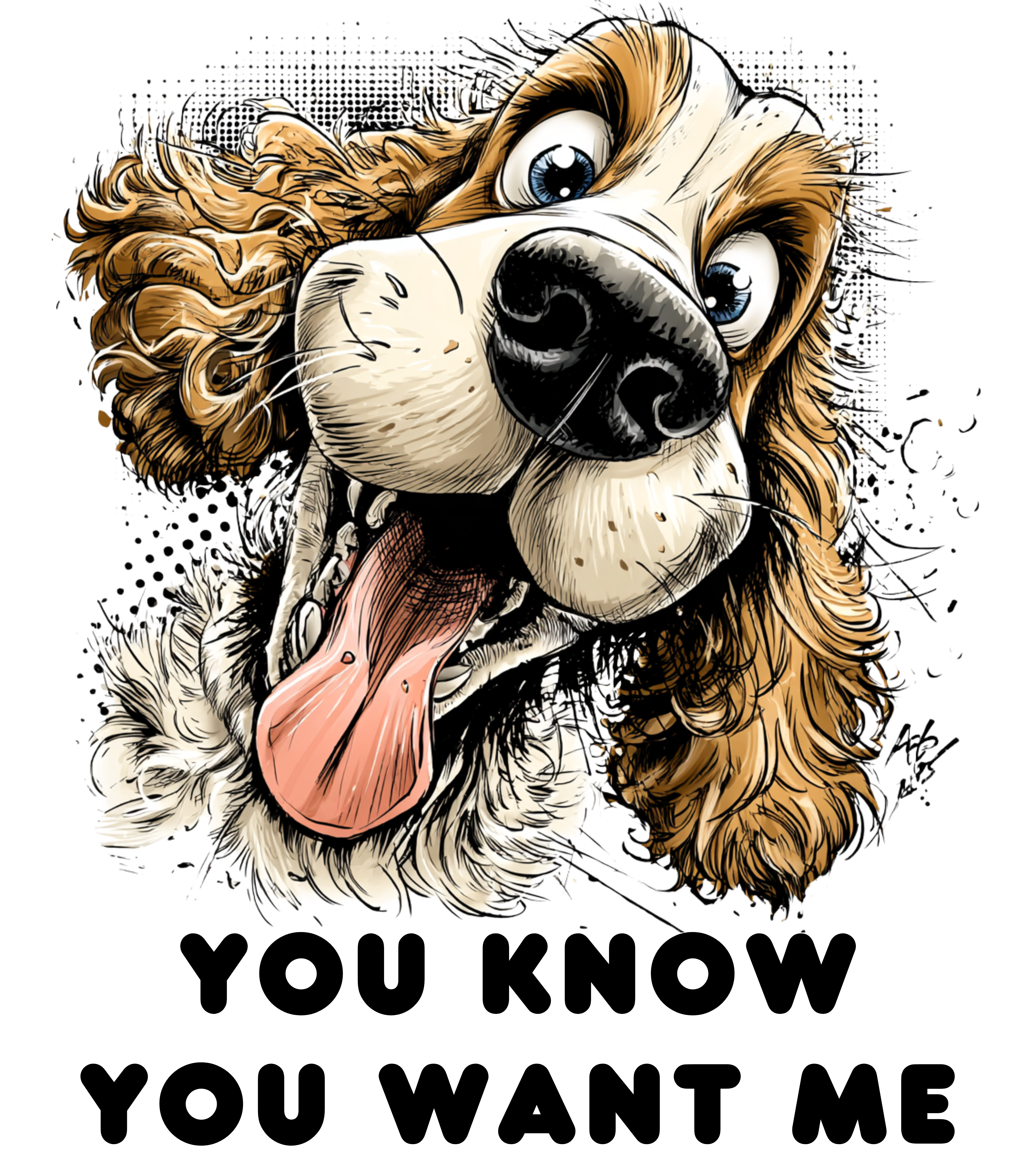 Cute cocker spaniel face Wants Me Casual Graphic You Know You Want Me Tee with Quirky Design, Unisex T-Shirt, Perfect for Everyday Wear, Gift for Animal Lovers, Ideal for Birthdays, Casual [...]