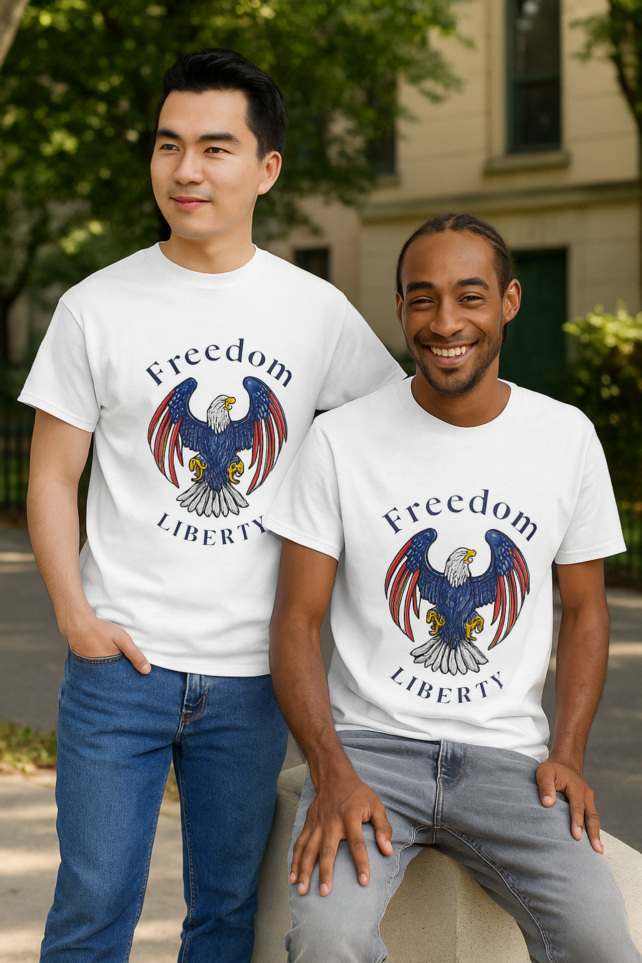 Freedom Liberty Eagle T-Shirt Patriotic Unisex Tee for 4th of July USA Independence Day Shirt American Flag Bald Eagle Graphic Tee product thumbnail image Freedom Liberty Eagle T-Shirt Patriotic Unisex Tee for 4th of July USA Independence Day Shirt American Flag Bald Eagle Graphic Tee product thumbnail image