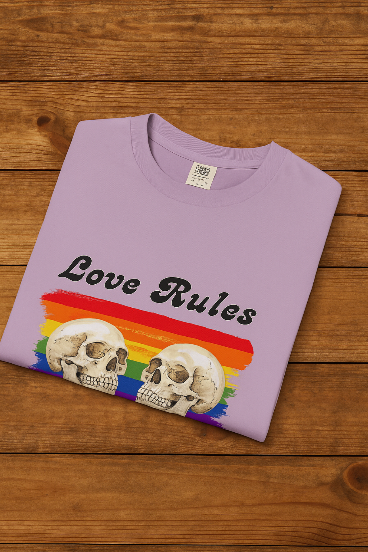 Love Rules Skull T-shirt, Unisex Garment-Dyed Tee, Pride Apparel, LGBTQ+ Gift, Casual Wear, Streetwear Style product thumbnail image Love Rules Skull T-shirt, Unisex Garment-Dyed Tee, Pride Apparel, LGBTQ+ Gift, Casual Wear, Streetwear Style product thumbnail image