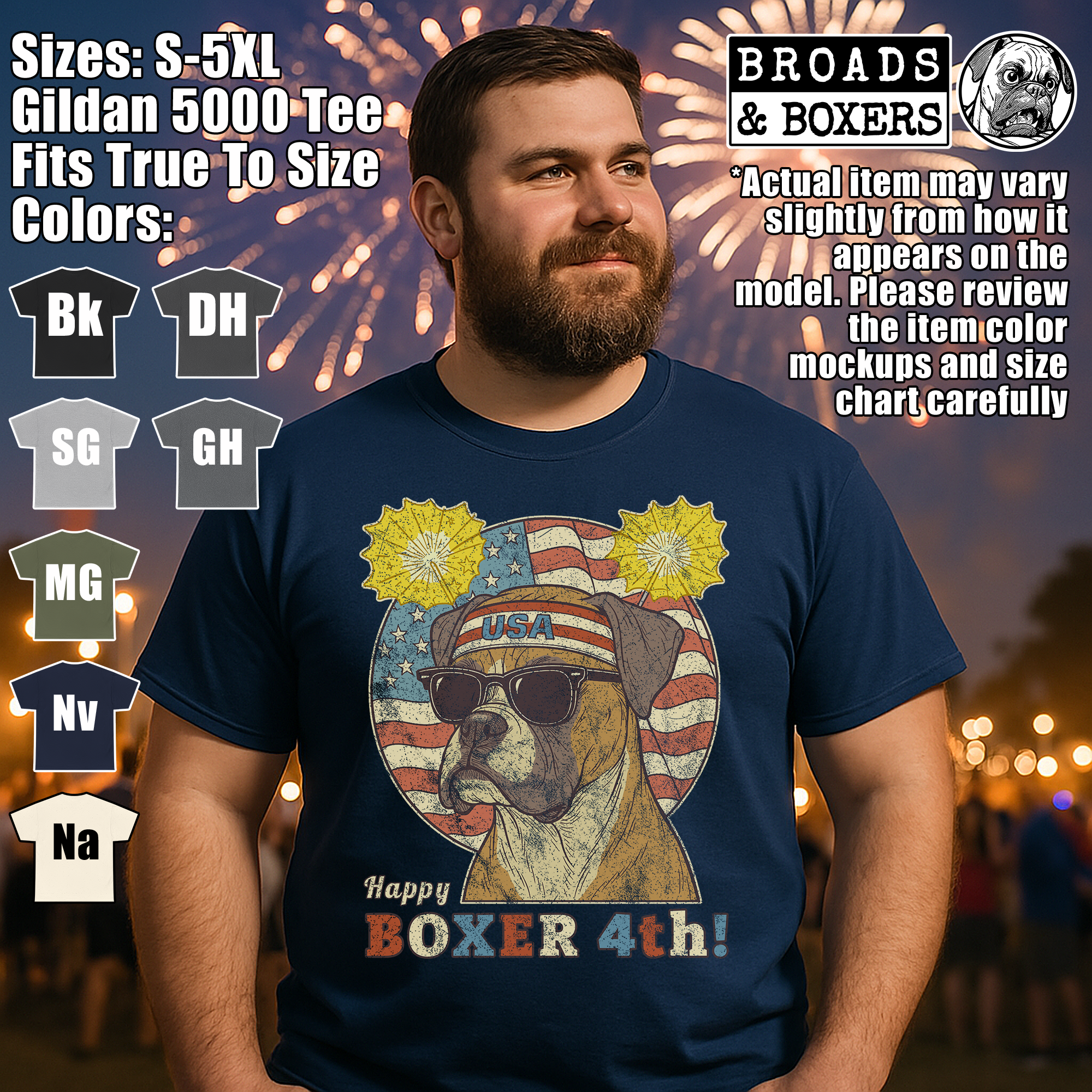 Vintage Distressed Boxer Dog Patriotic T-Shirt | 4th of July Gift Shirt for Dad | USA Independence Day Retro Tee for Dog Lovers Pet Owners product thumbnail image Vintage Distressed Boxer Dog Patriotic T-Shirt | 4th of July Gift Shirt for Dad | USA Independence Day Retro Tee for Dog Lovers Pet Owners product thumbnail image