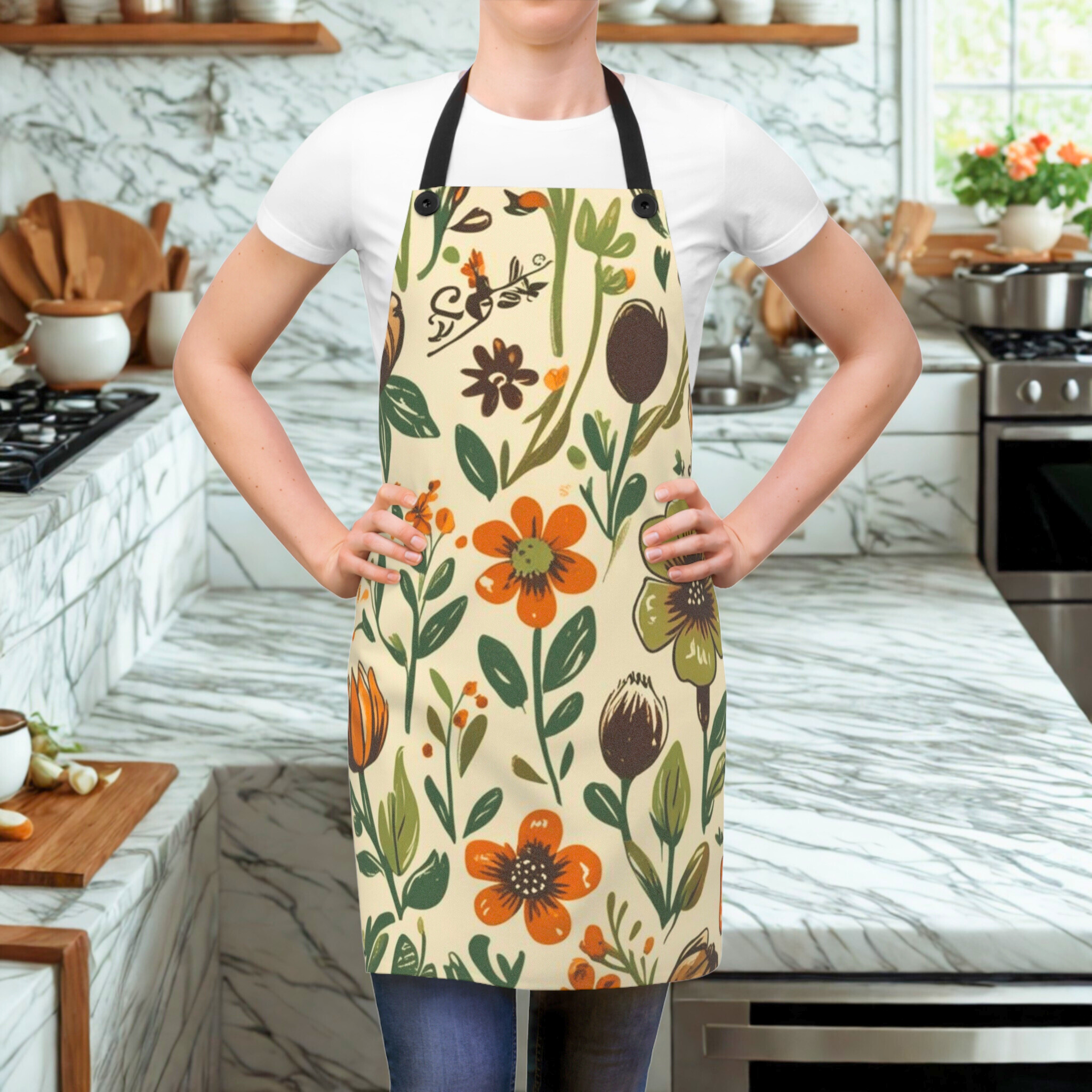 Floral Garden Apron | Stylish Cooking Gift Floral Garden Apron | Stylish Cooking Gift