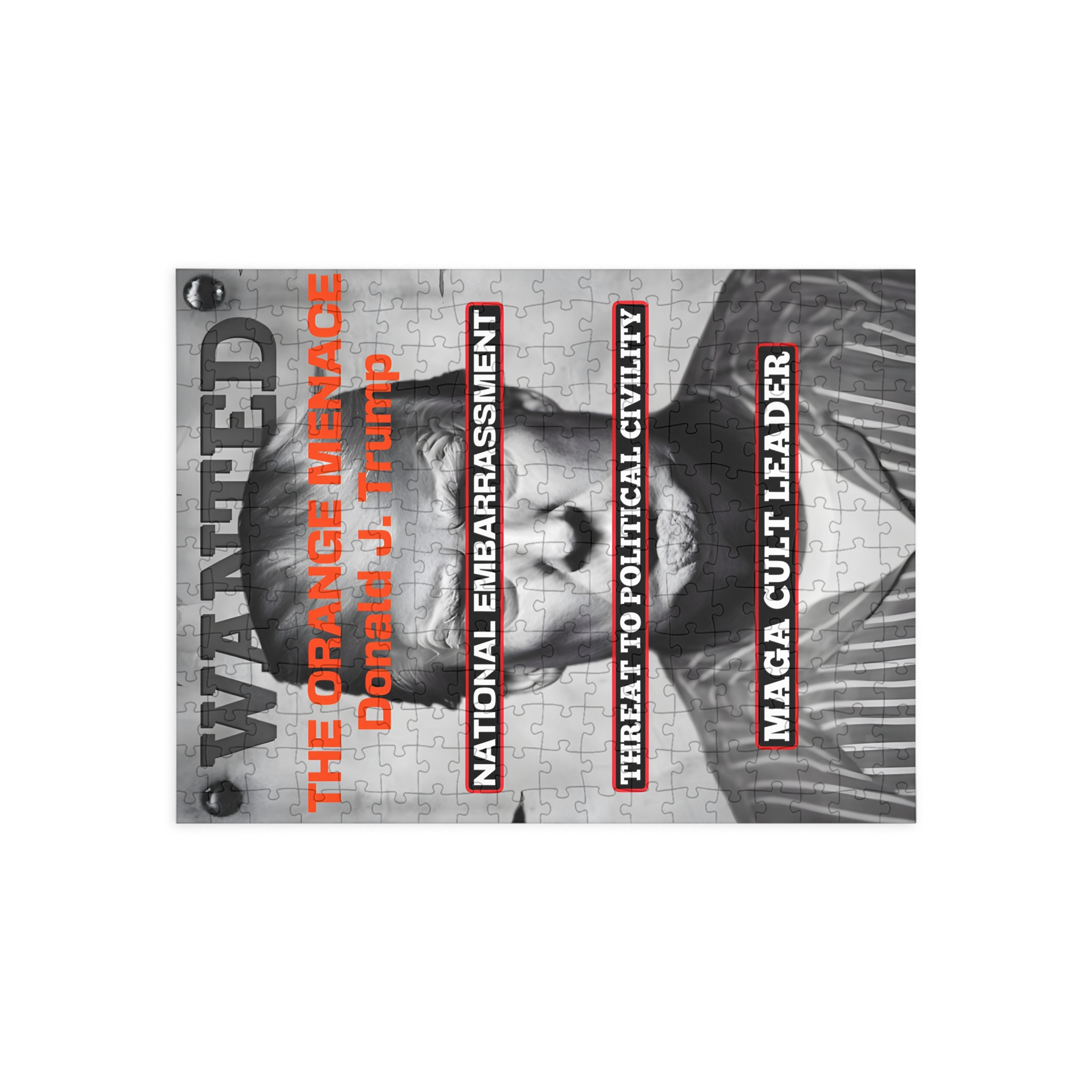 PWA: "WANTED" The Orange Menace (252 piece premium puzzle from the Puzzle With Attitude series) 