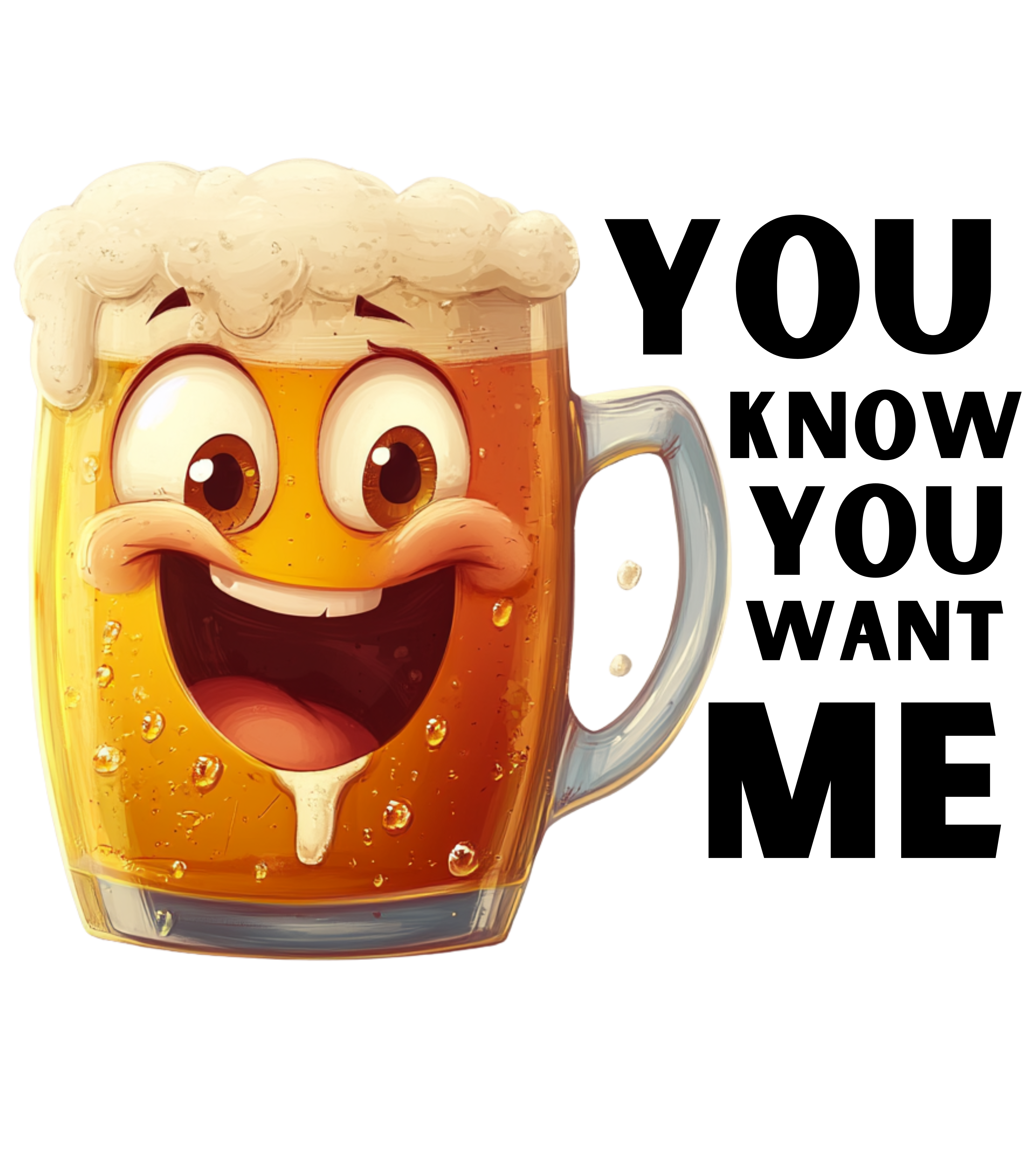 Happy Beer  wants Me Casual Graphic You Know You Want Me Tee with Quirky Design, Unisex T-Shirt, Perfect for Everyday Wear, Gift for Animal Lovers, Ideal for Birthdays, Casual [...] product thumbnail image