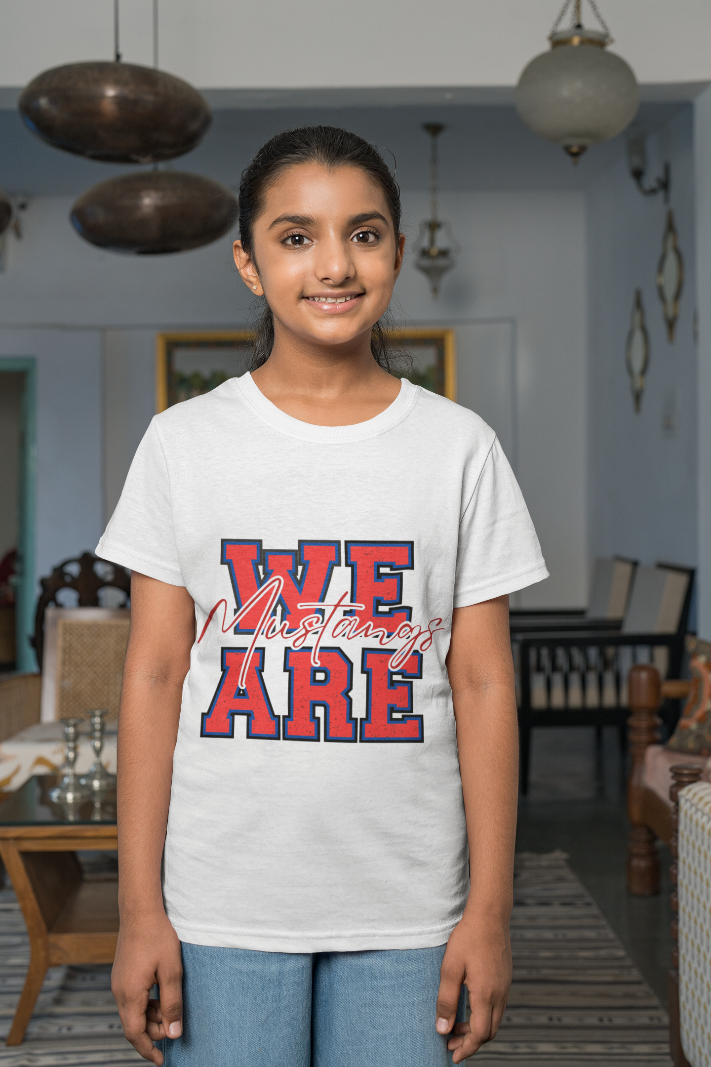 We Are Mustangs Hughston Spirit Wear T-Shirt - youth Hughtston Mustange