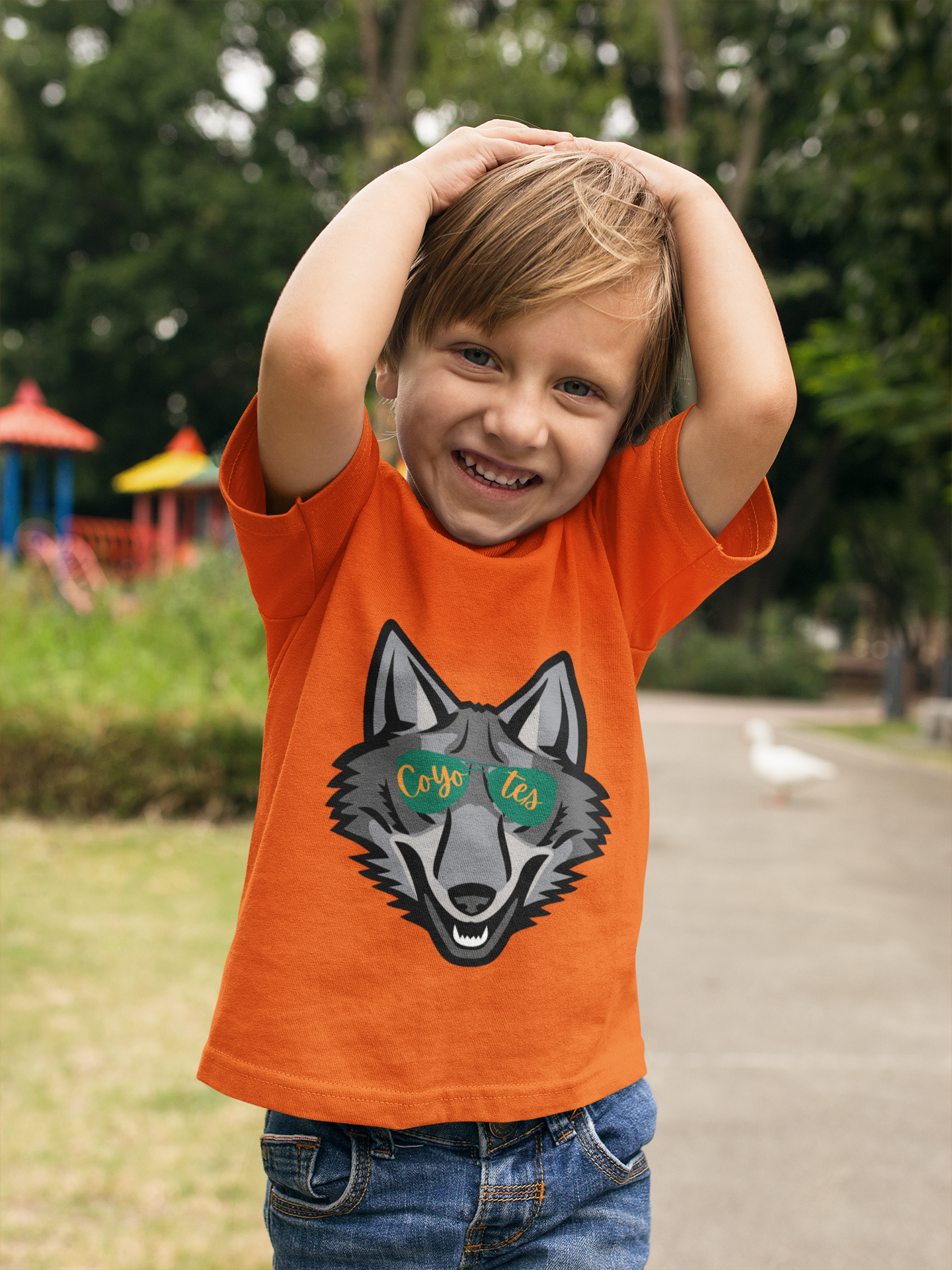 Schell Coyotes Cool Coyote Spirit Wear for School Days Kids Tee - 
