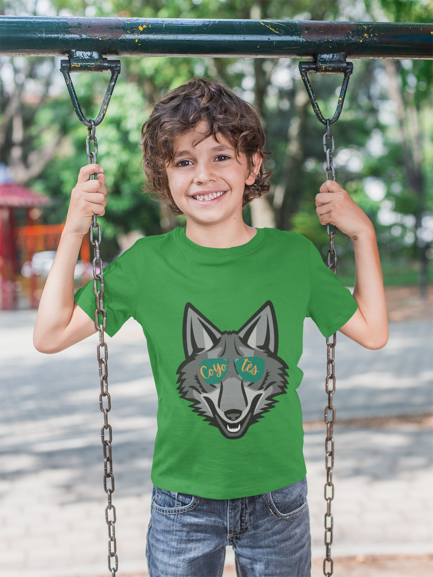 Schell Coyotes Cool Coyote Spirit Wear for School Days Kids Tee -  product thumbnail image