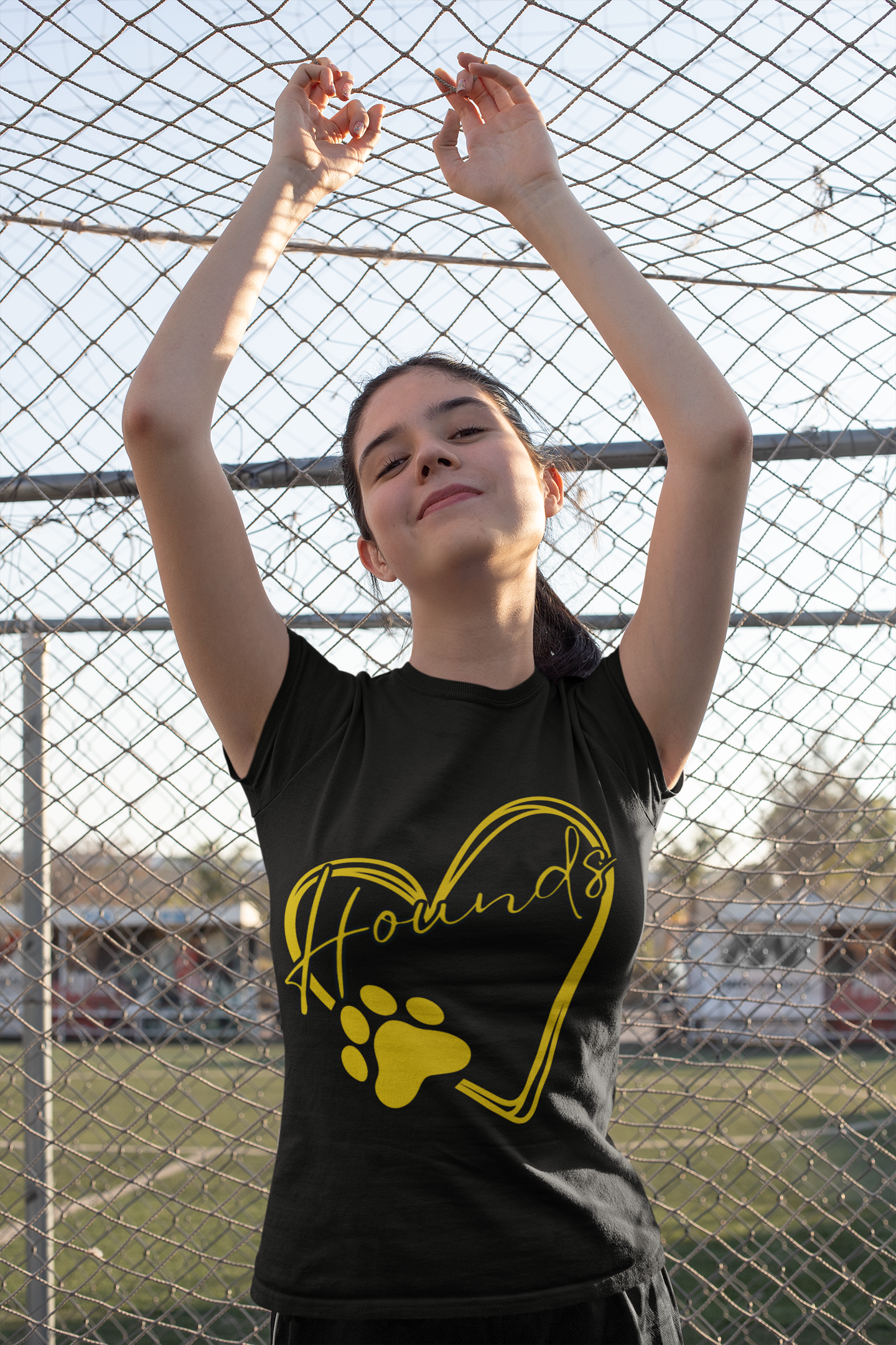 Hedgcoxe Hounds Heart School Spirit Wear Kids T-Shirt 