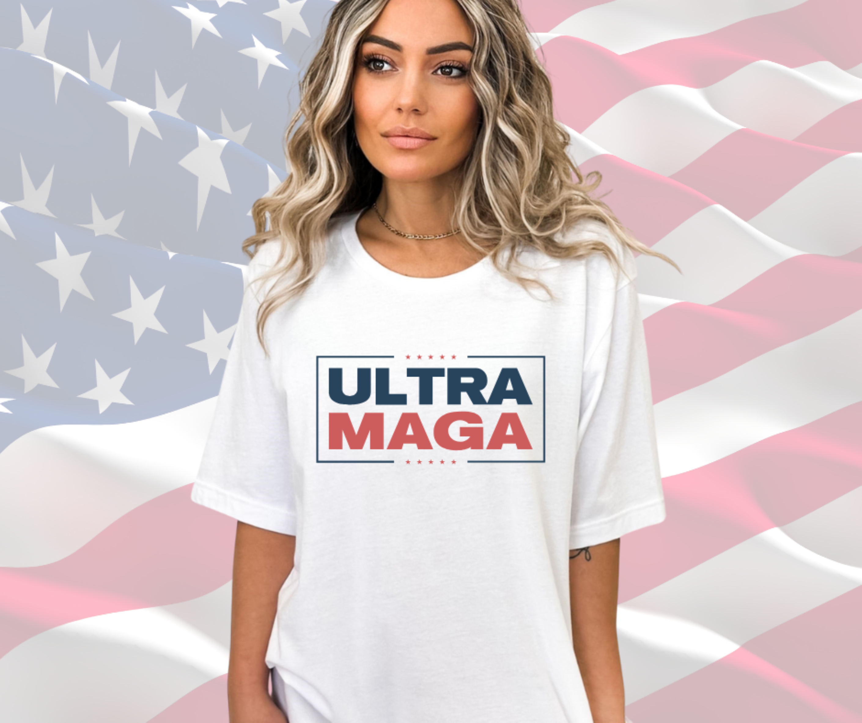 Ultra MAGA Trump Shirt, Patriotic T-Shirt for Men &amp; Women, Gilden Unisex Softstyle Short Sleeve Tee, Trump TShirt 2024
